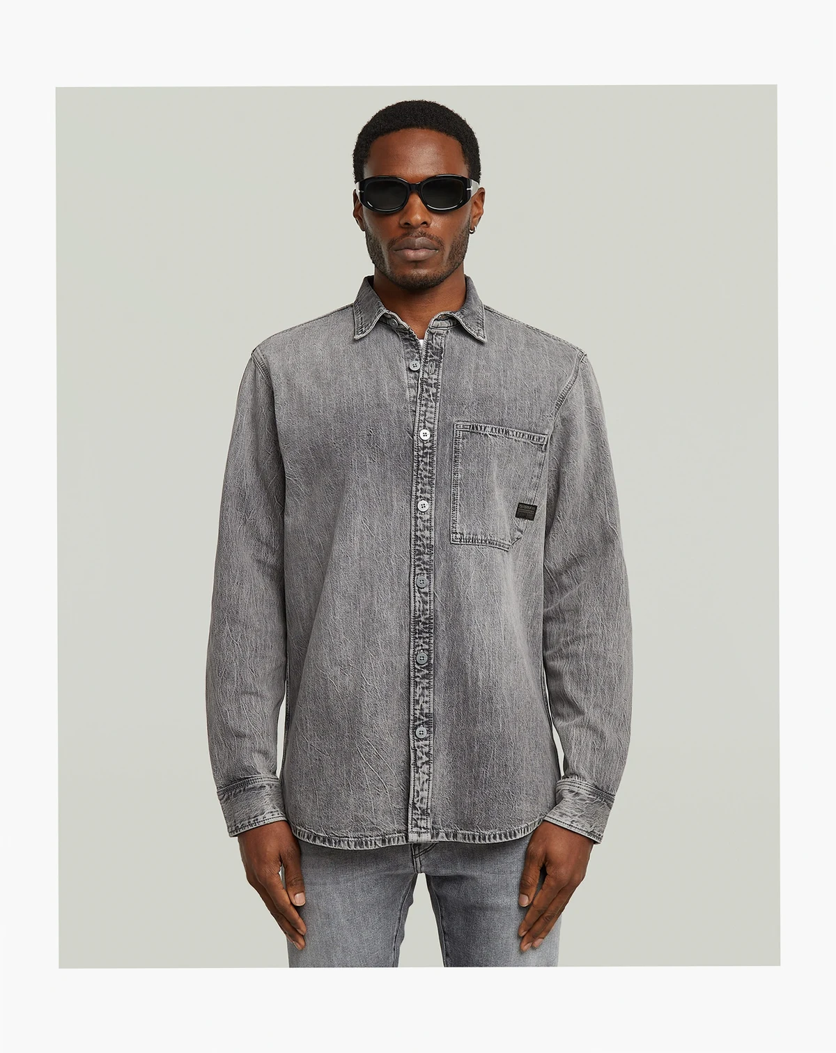 Men's Faded Denim Shirt