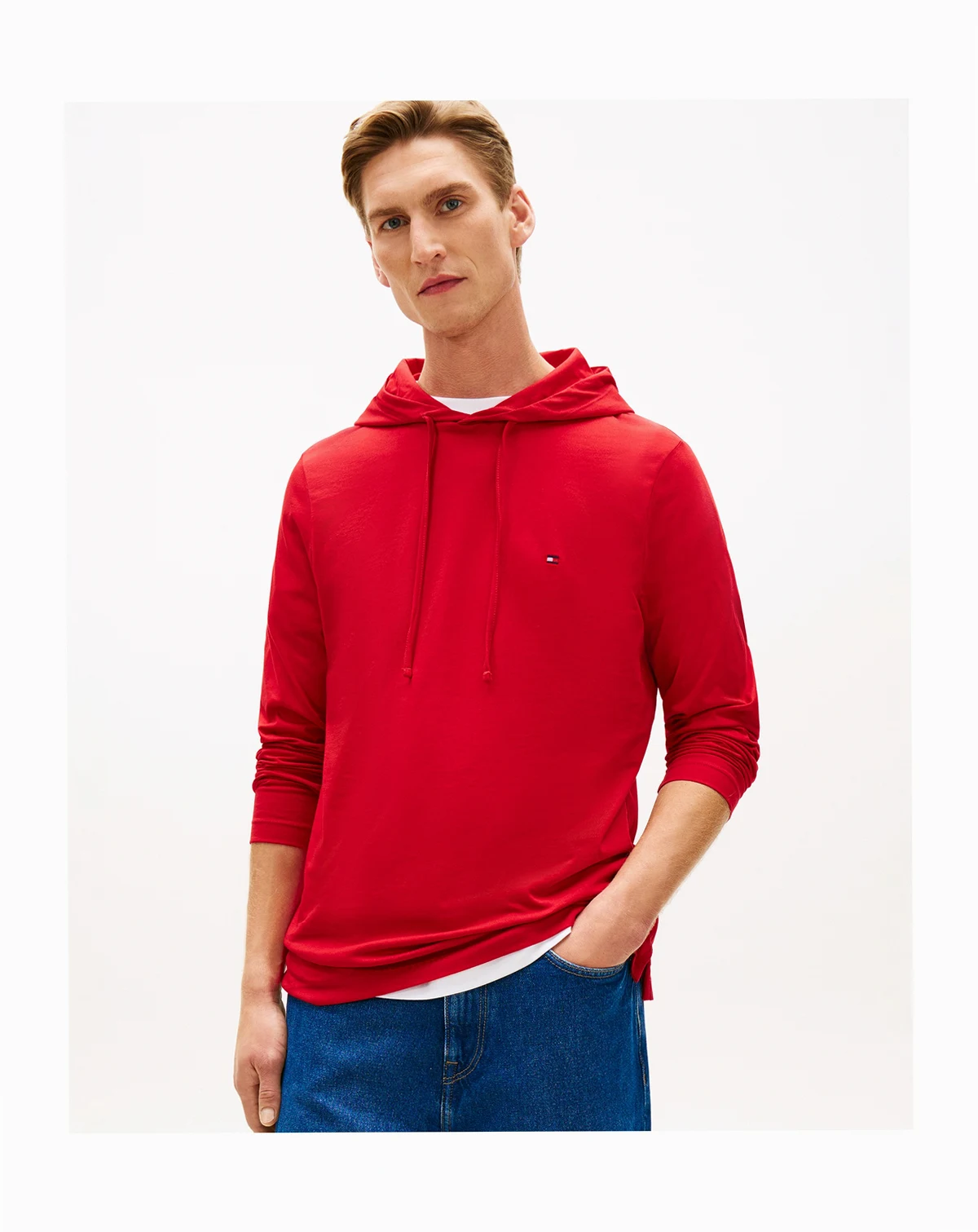 Men's Regular Hooded Long-Sleeve T-Shirt