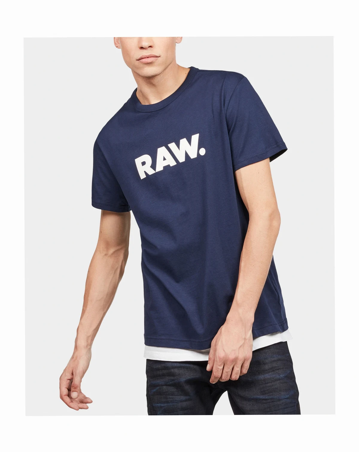 Men's Holorn RAW Graphic Logo Crewneck T-Shirt