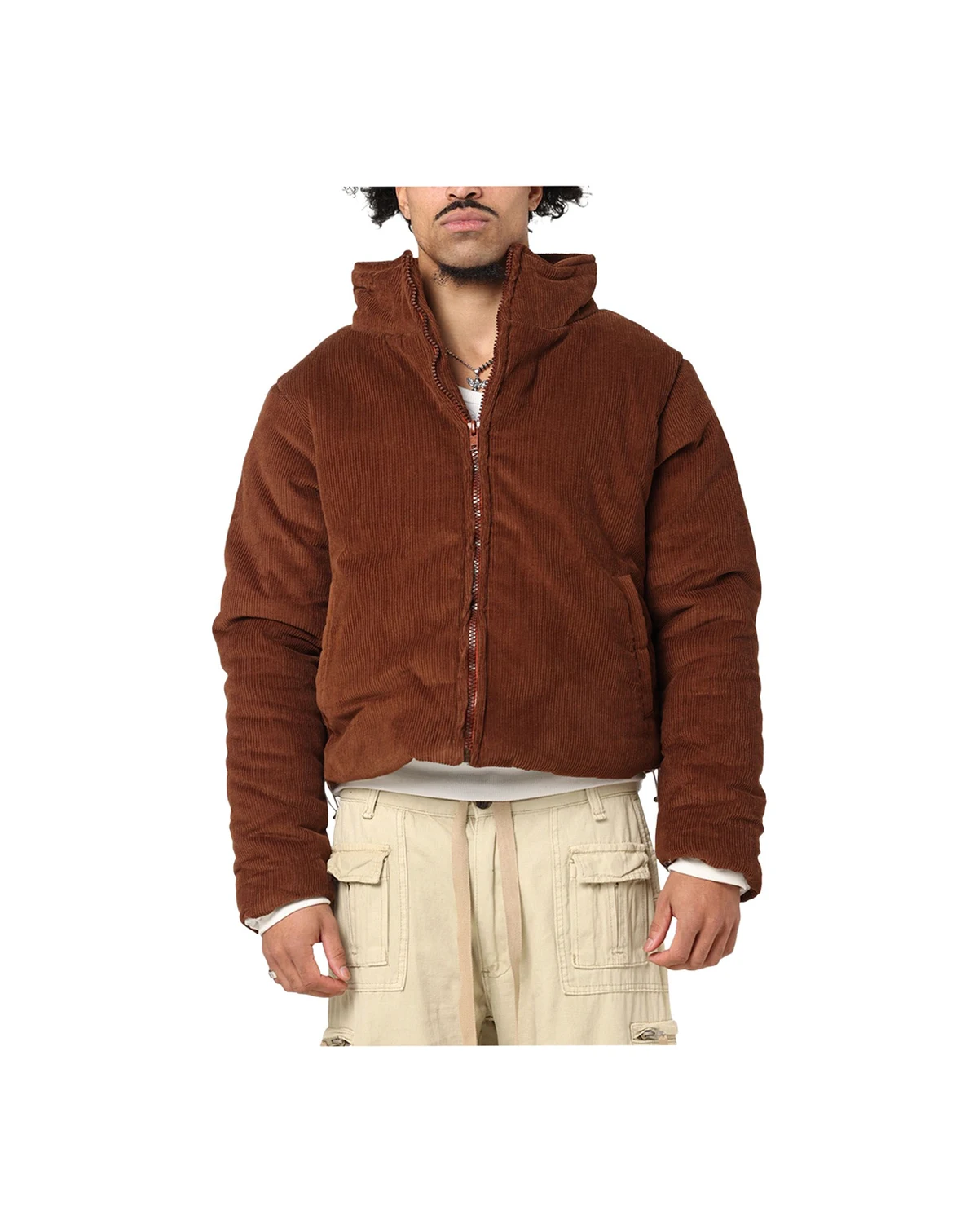 Men's Corduroy Flight Jacket, Brown