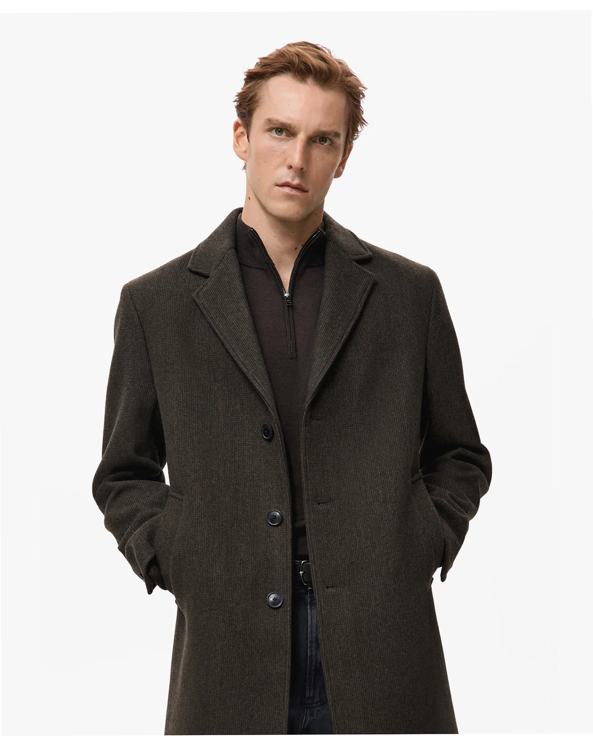 Men's Lightweight Wool Coat