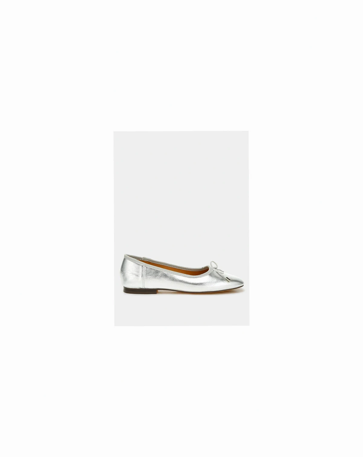 Primrose Metallic Pleather Bow Ballerinas