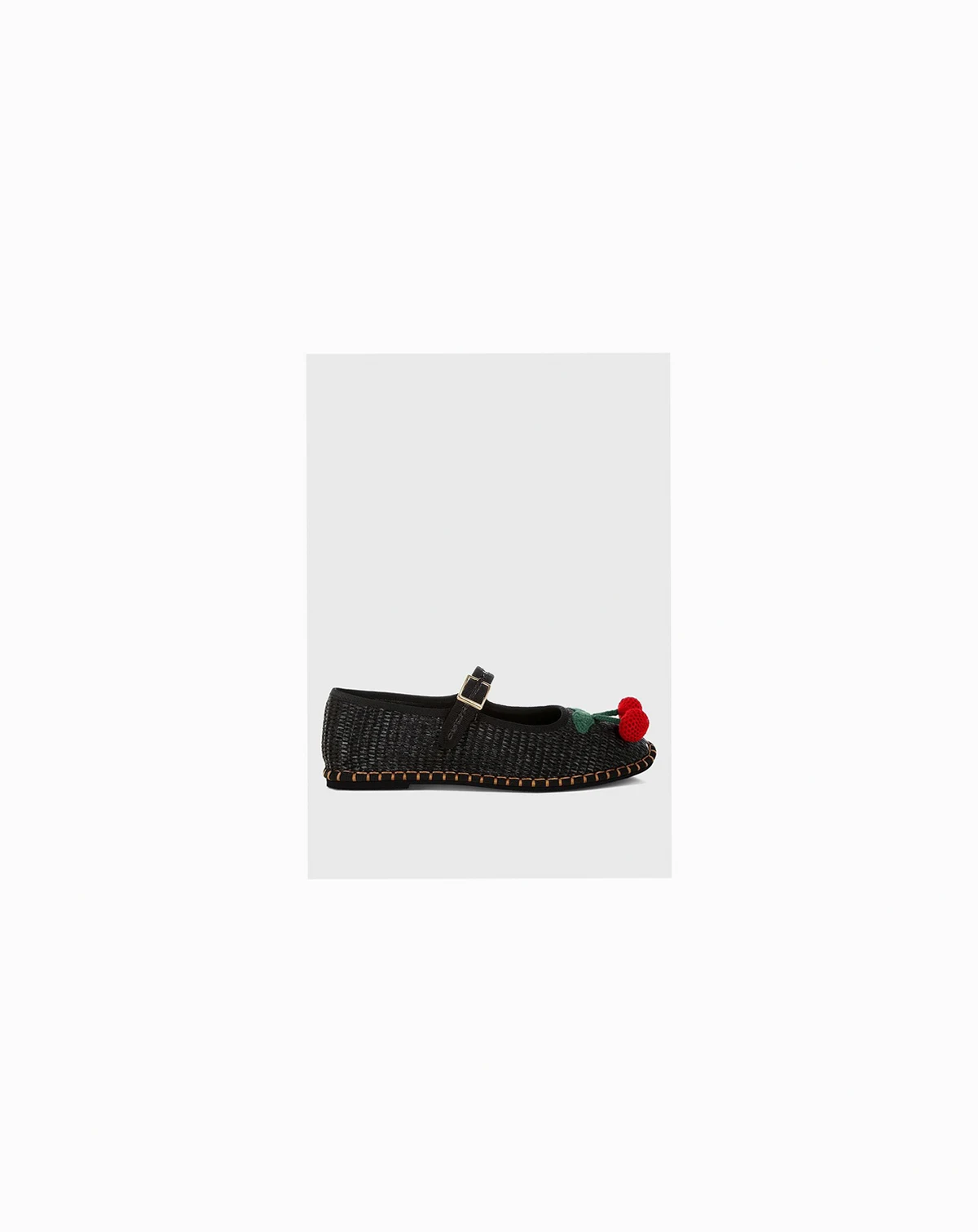 Womens Brunch Date Cherry Accent Mary Jane Flats