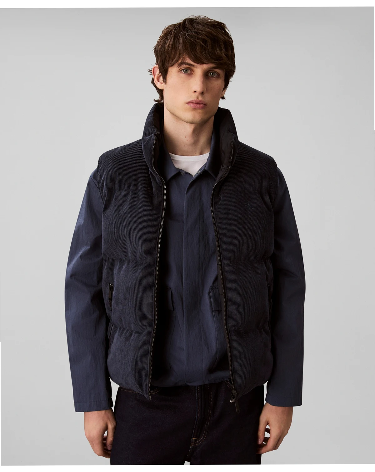 Reversible Corduroy Puffer Vest