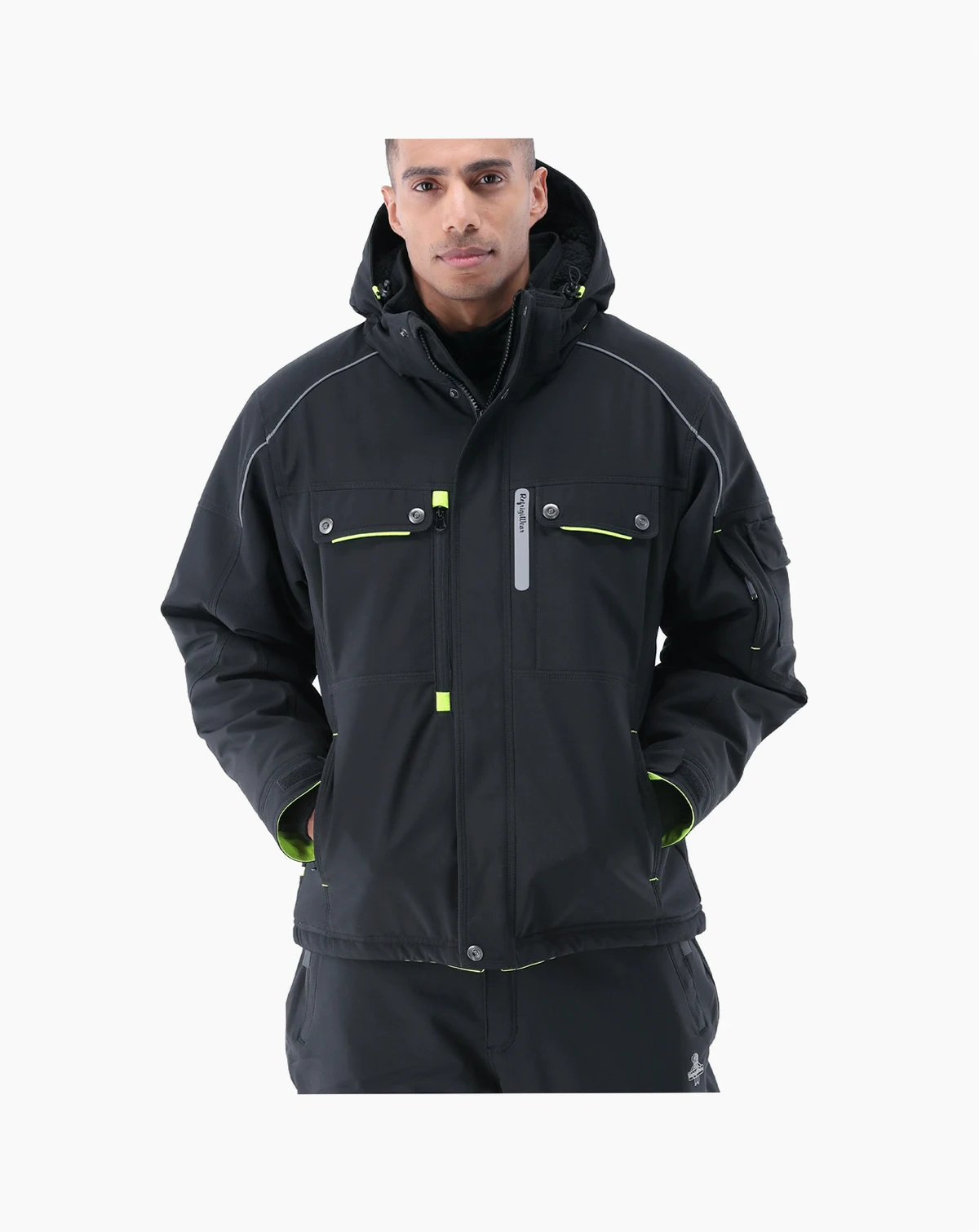 Men's Extreme Hooded Jacket Heavy-Duty Winter Coat, Insulated Cold-Weather Outerwear