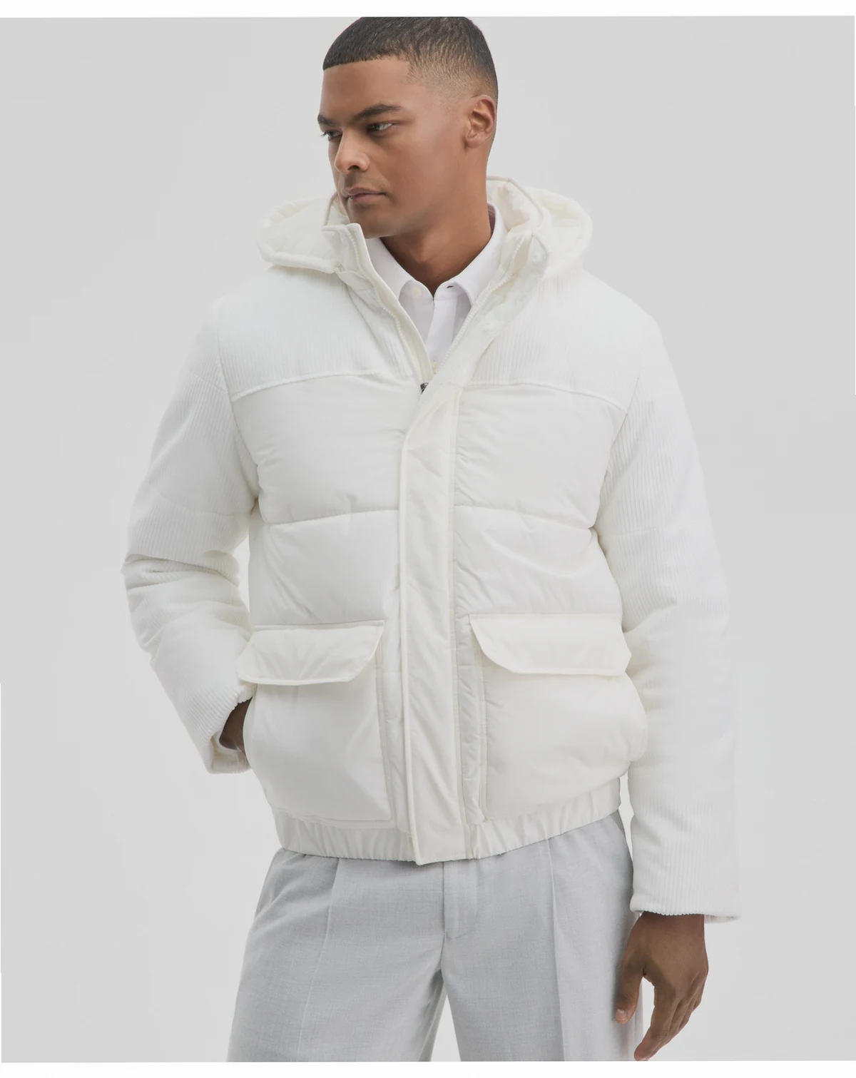 Men's Quilted Two Tone Puffer Jacket, Macy's Exclusive