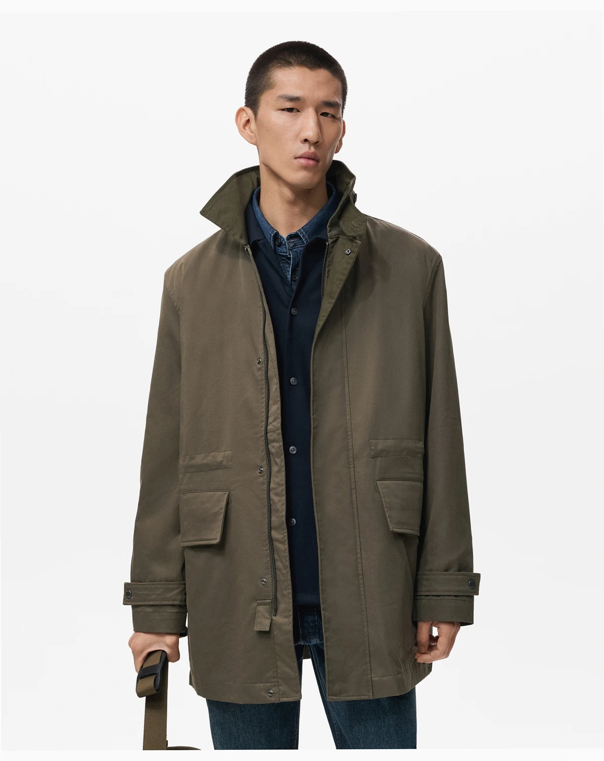 Men's Pockets Water Repellent Cotton Parka