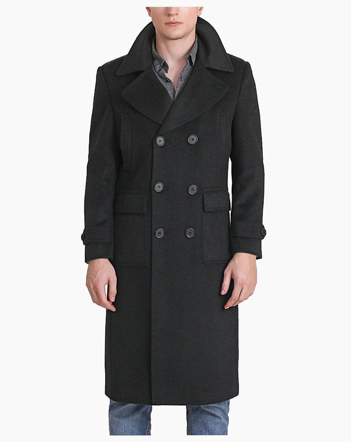 Men Peter Wool Blend Long Walker Coat
