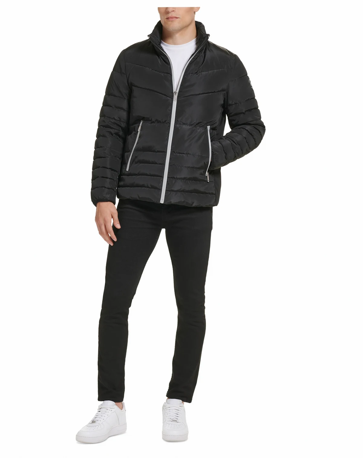 Men's Mixed Quilted Puffer Jacket
