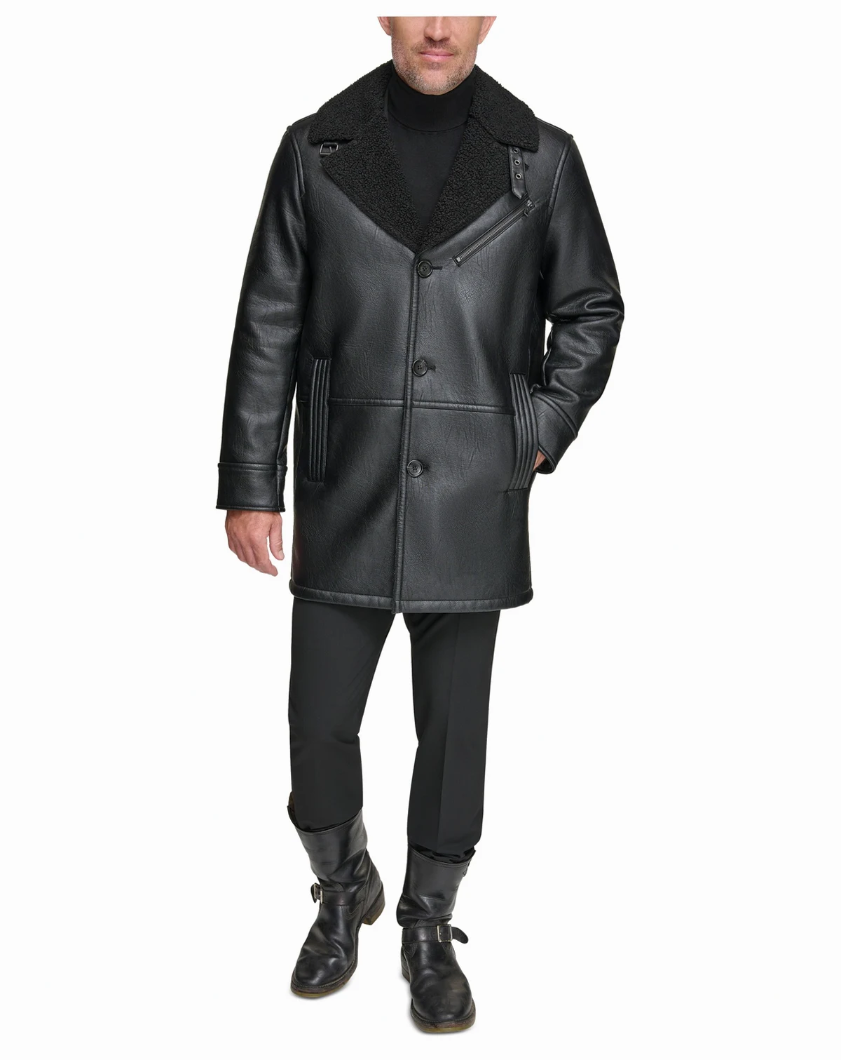 Men's Condore Faux-Shearling Top Coat