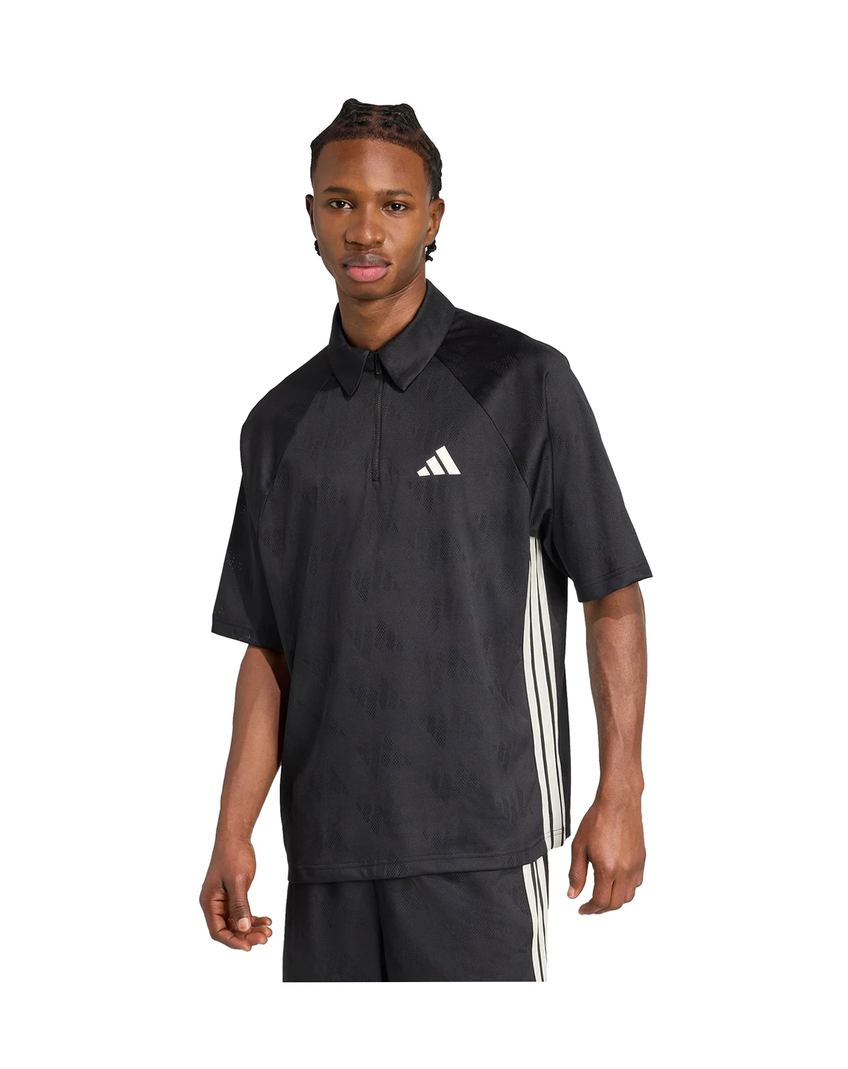 Men's Stadium 3-Stripes Jacquard Short-Sleeve Polo Shirt