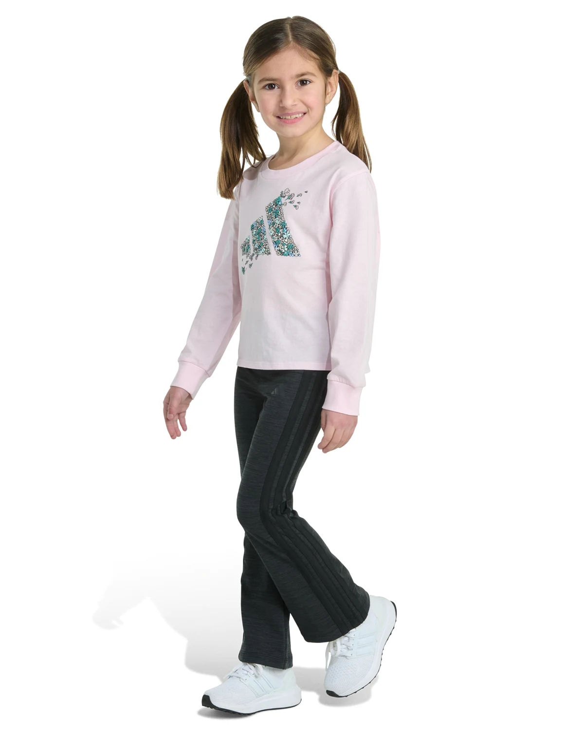 Toddler and Little Girls 2-Piece Long-Sleeve Graphic T-Shirt & Flare Pants Set