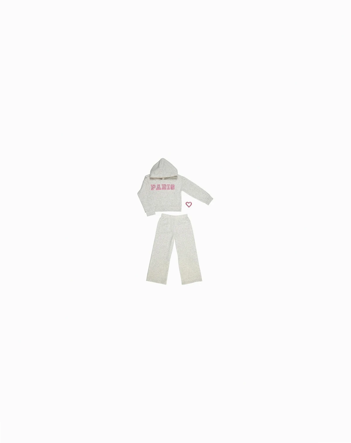 Toddler Girls Hoodie Leg Sweatpants Lounge and Hair Tie Sets