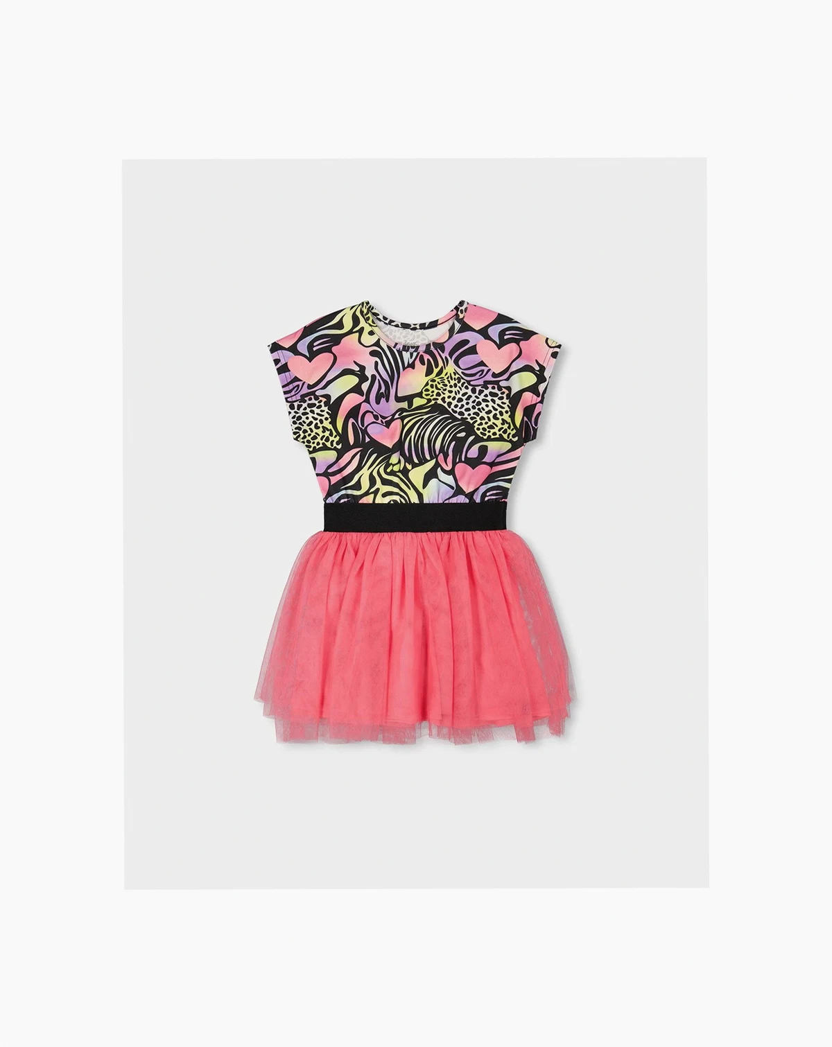 Toddler Girls Bi-Material Dress