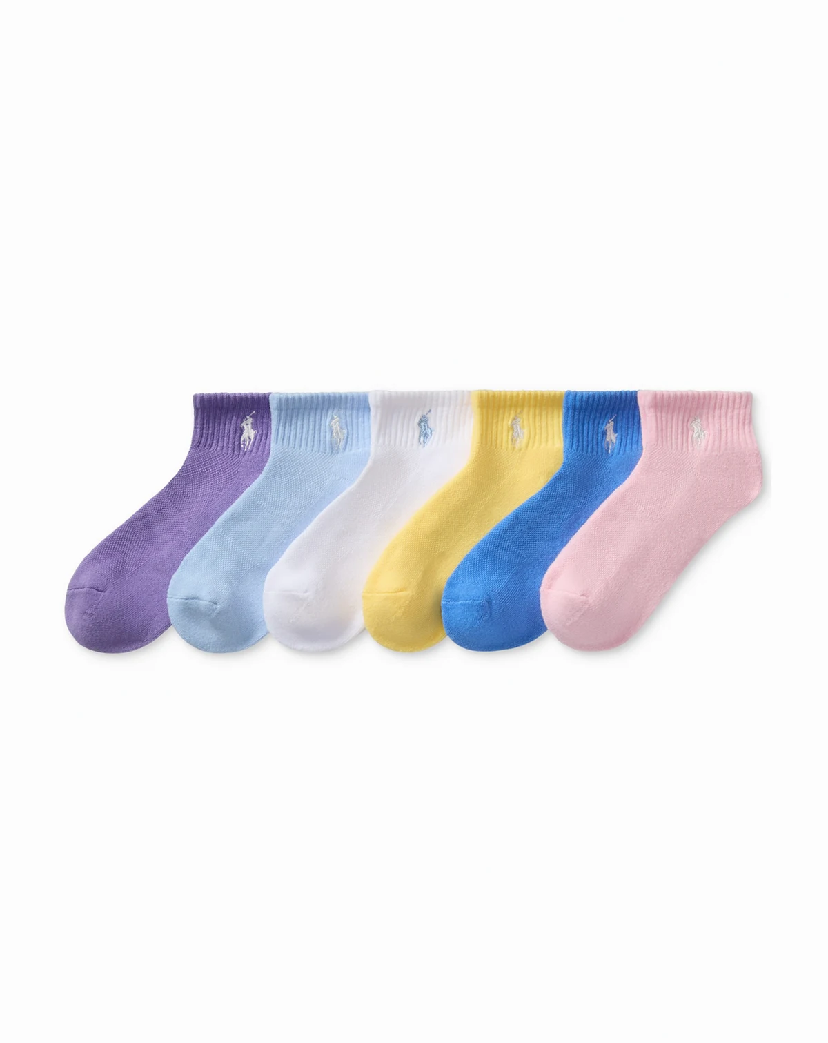 Toddler Girls Sport Quarter Socks, 6-Pack