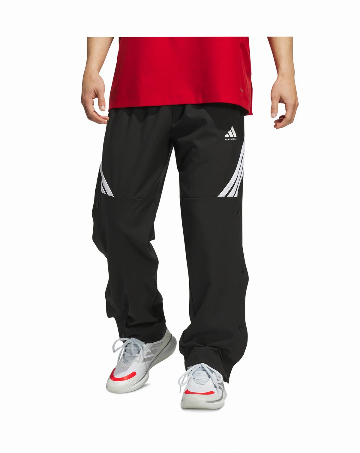 Men's Three-Stripe Woven Snap Pants