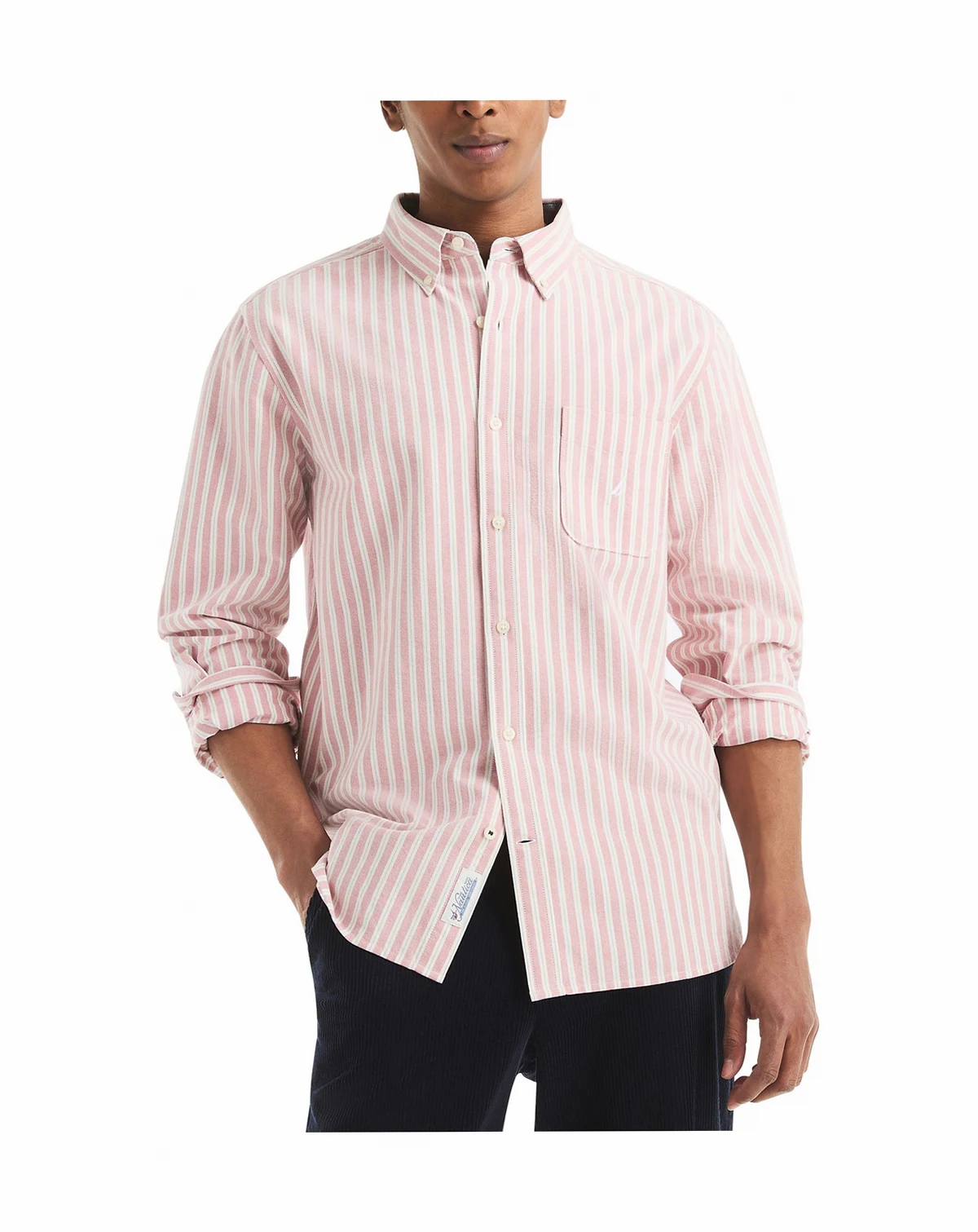 Men's Pique Double Knit Long-Sleeve Shirt