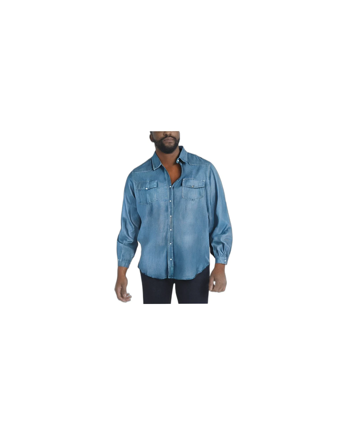 Men's by KingSize Western Snap Front Shirt