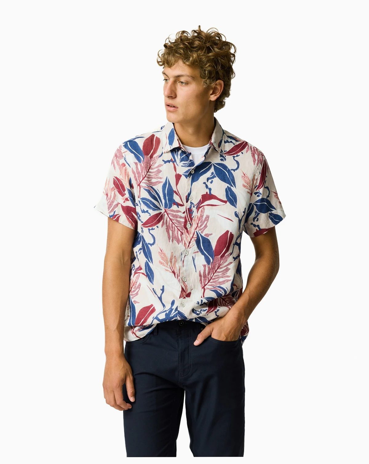 Men's Slim Fit Saltwater Linen Shirt