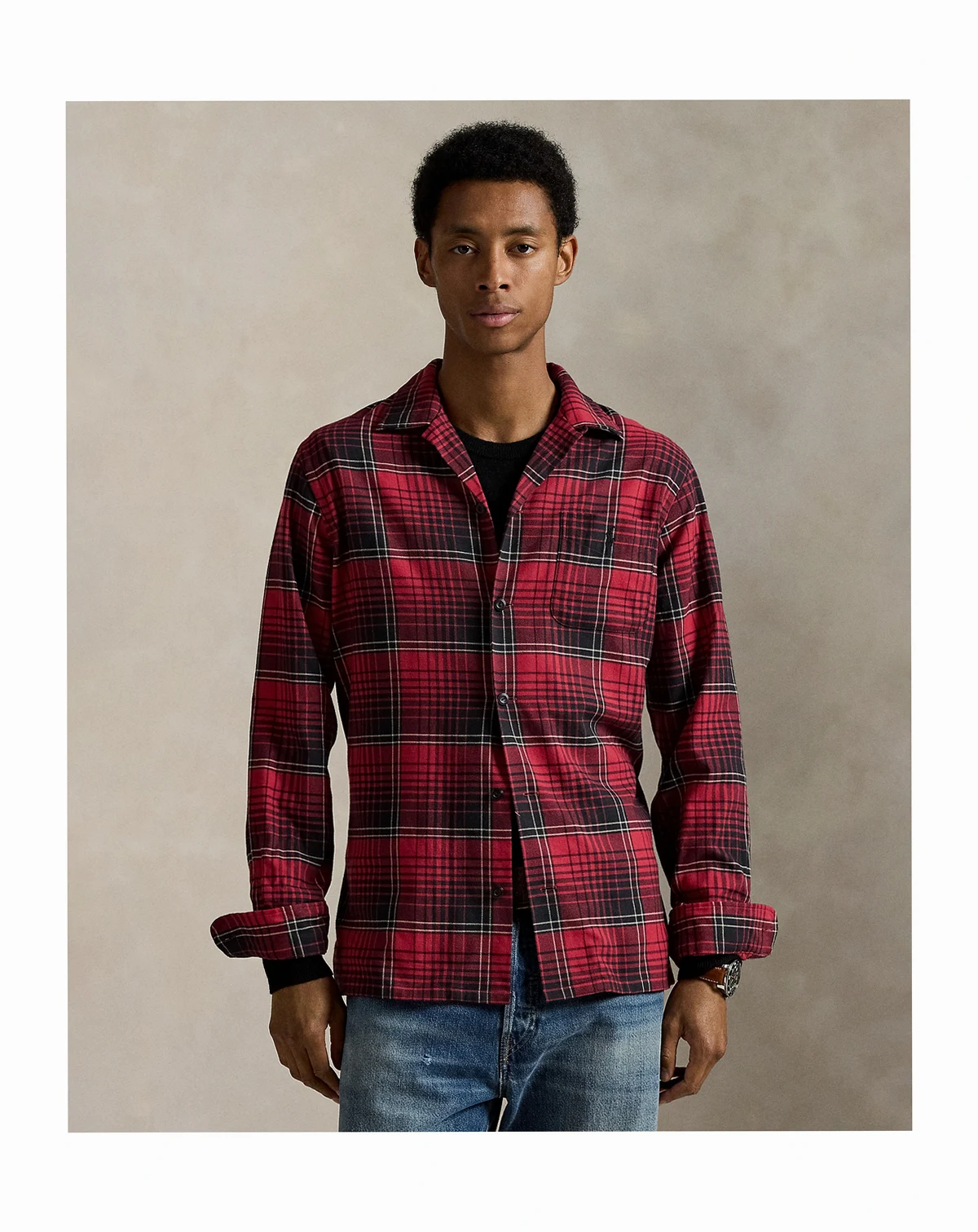 Men's Brushed Performance Long Sleeve Shirt