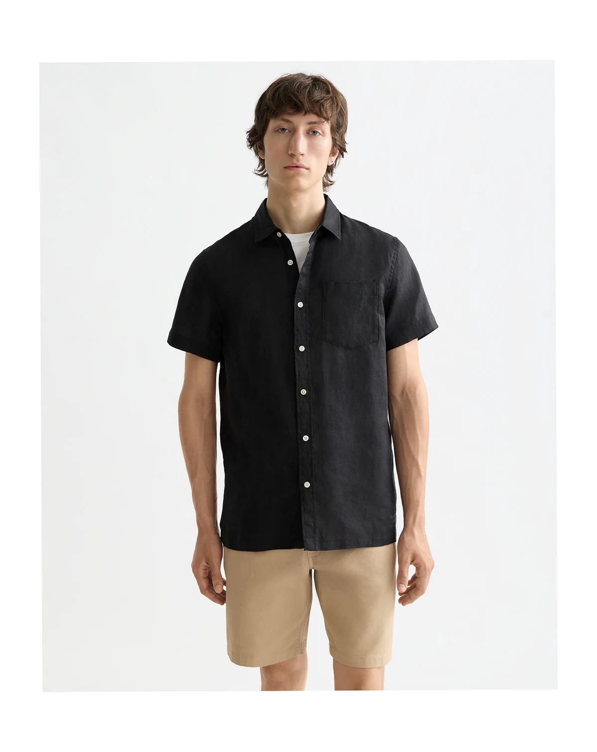 Men's Regular-Fit Button-Down Linen Shirt
