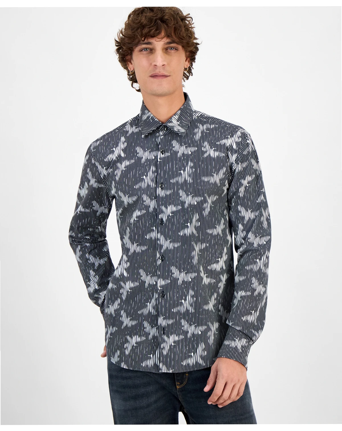 Men's Ermo Butterfly Patterned Shirt