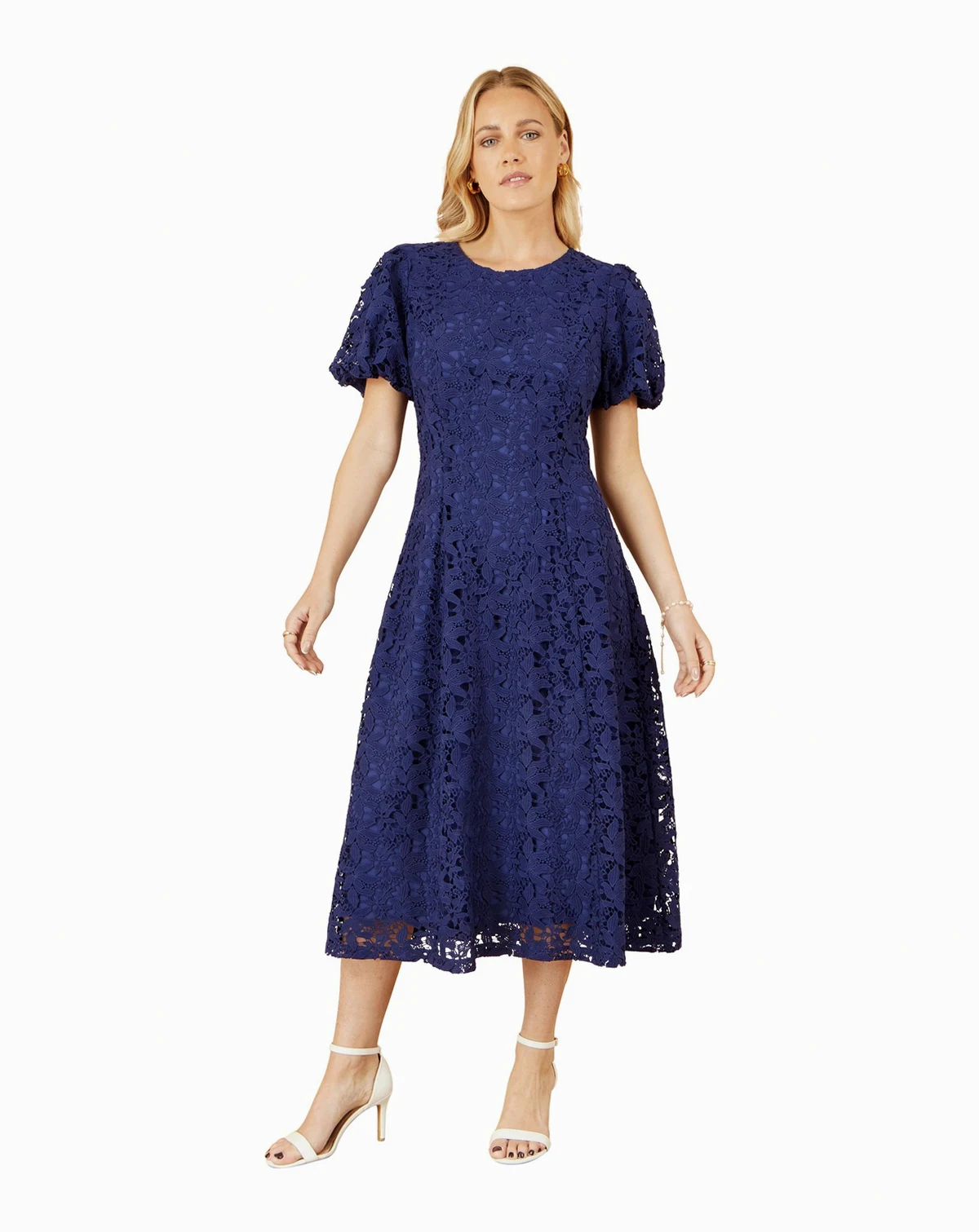 Women's Lace Midi Skater Dress