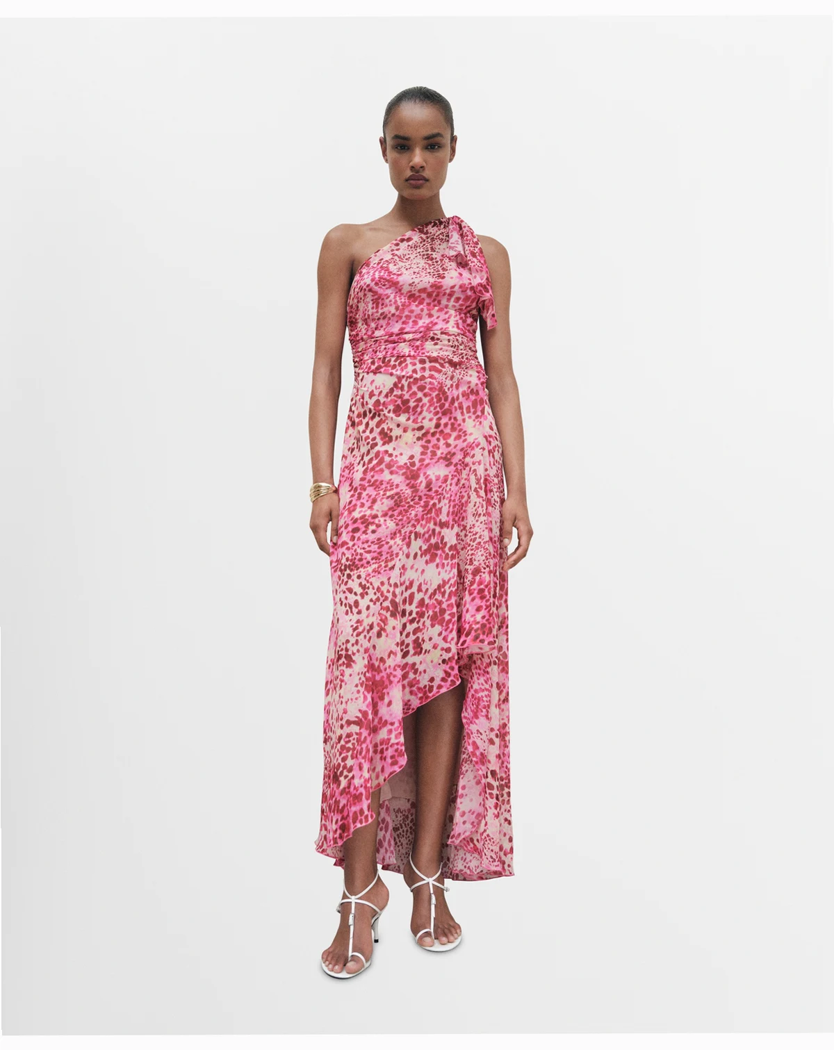 Women's Asymmetrical Animal-Print Dress