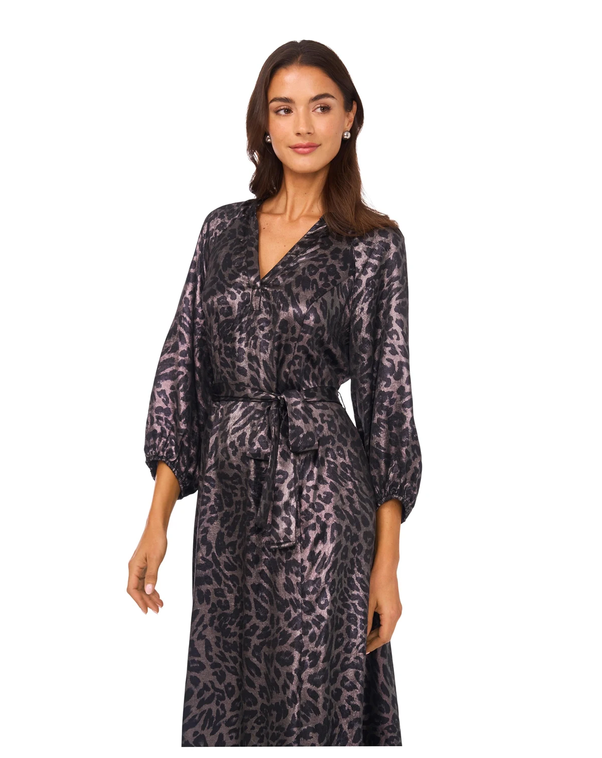Women's 3/4-Sleeve Maxi Dress