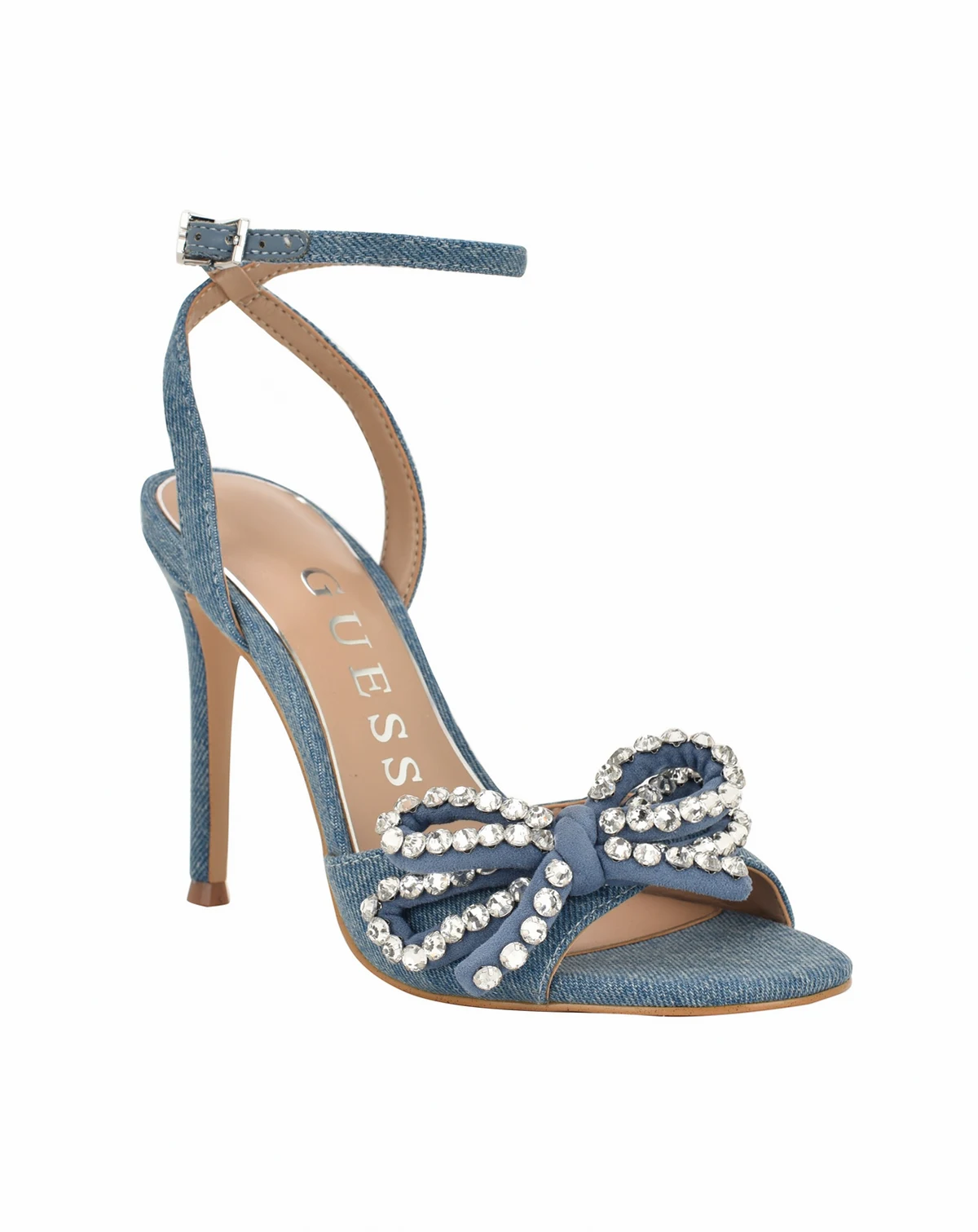 Women's Charmin Rhinestone Bow Ankle Strap Dress Sandals