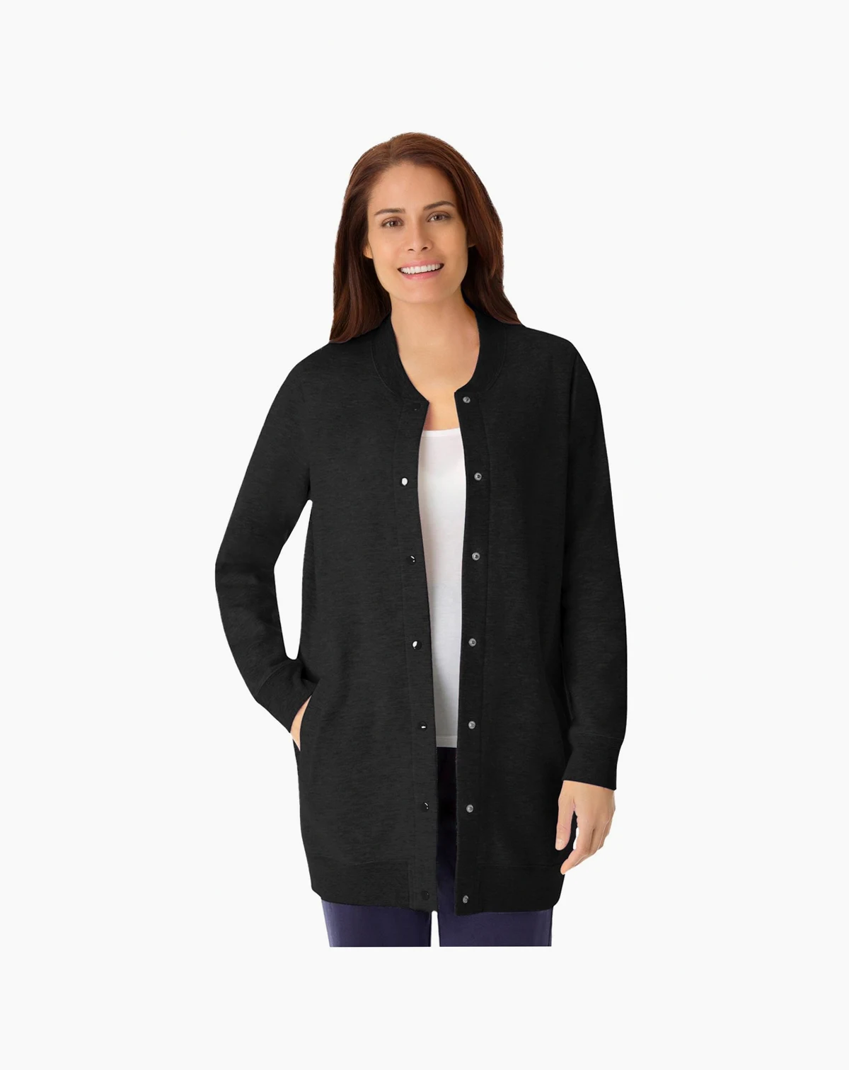 Plus Size Fleece Baseball Jacket