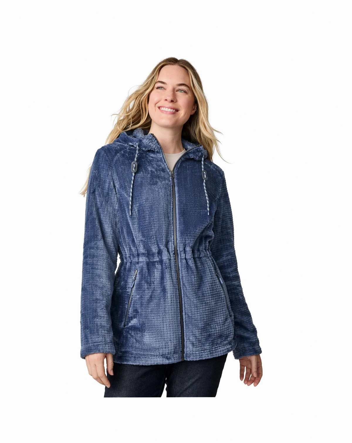 Women's Grid Butter Pile Anorak Jacket