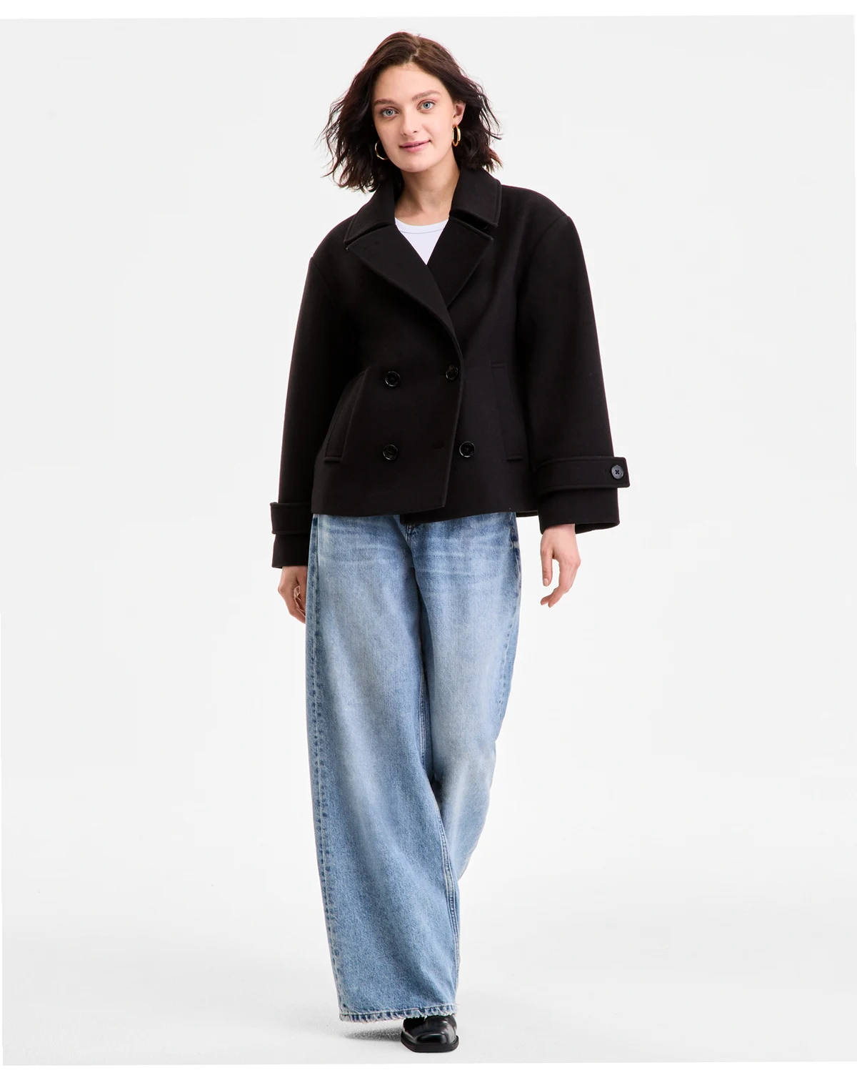 Women's Double-Breasted Coat, Exclusively at Macy's