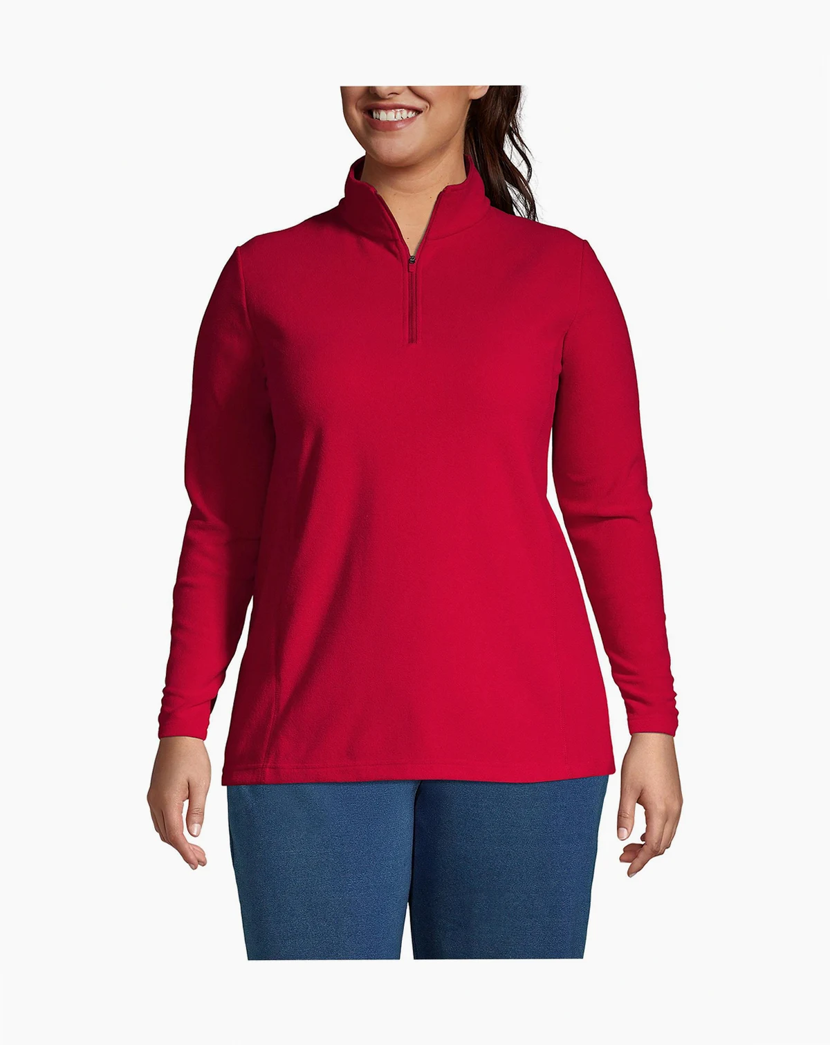 Plus Size Anyweather Fleece Quarter Zip Pullover