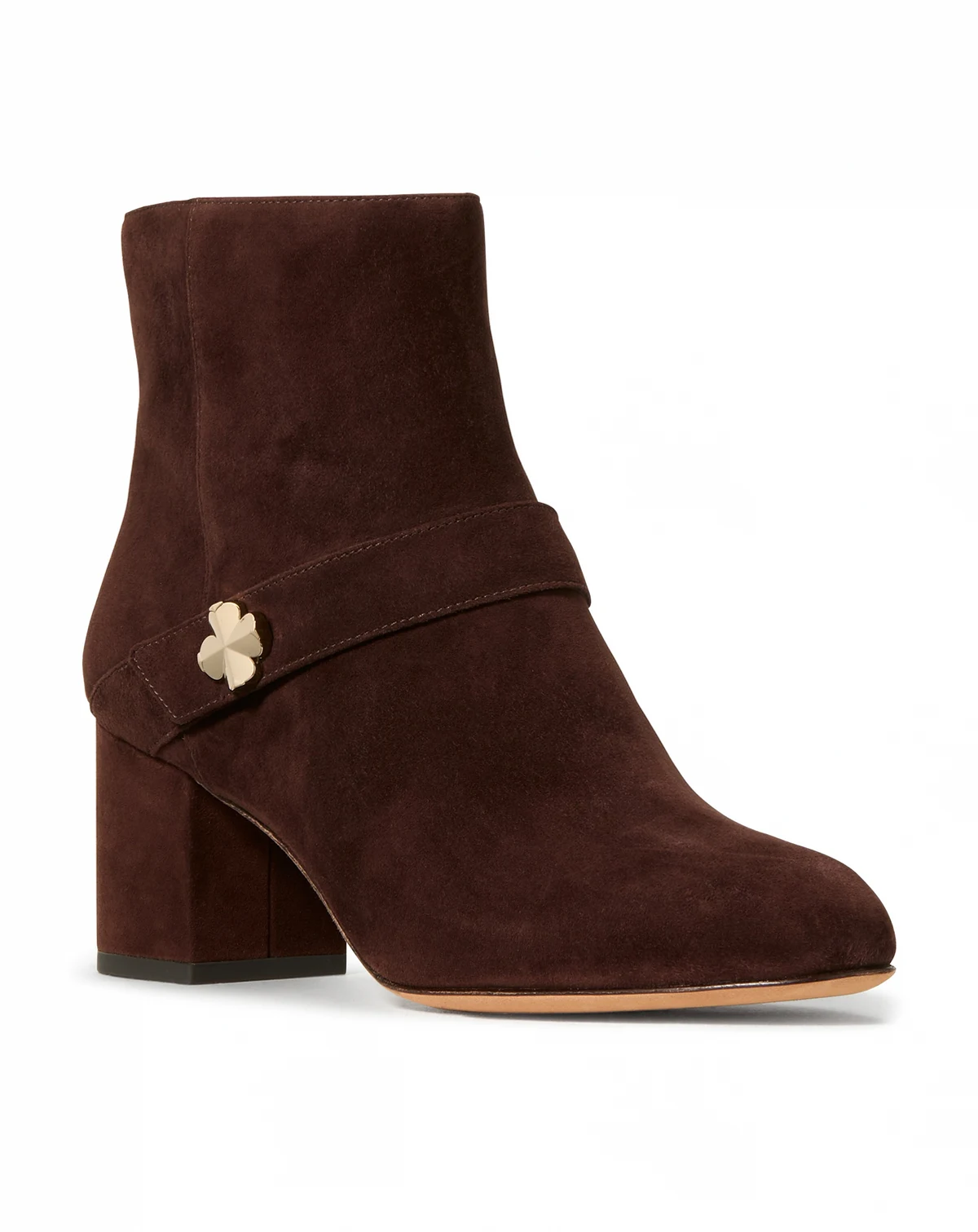 Women's Spade Flower Block Heel Ankle Booties