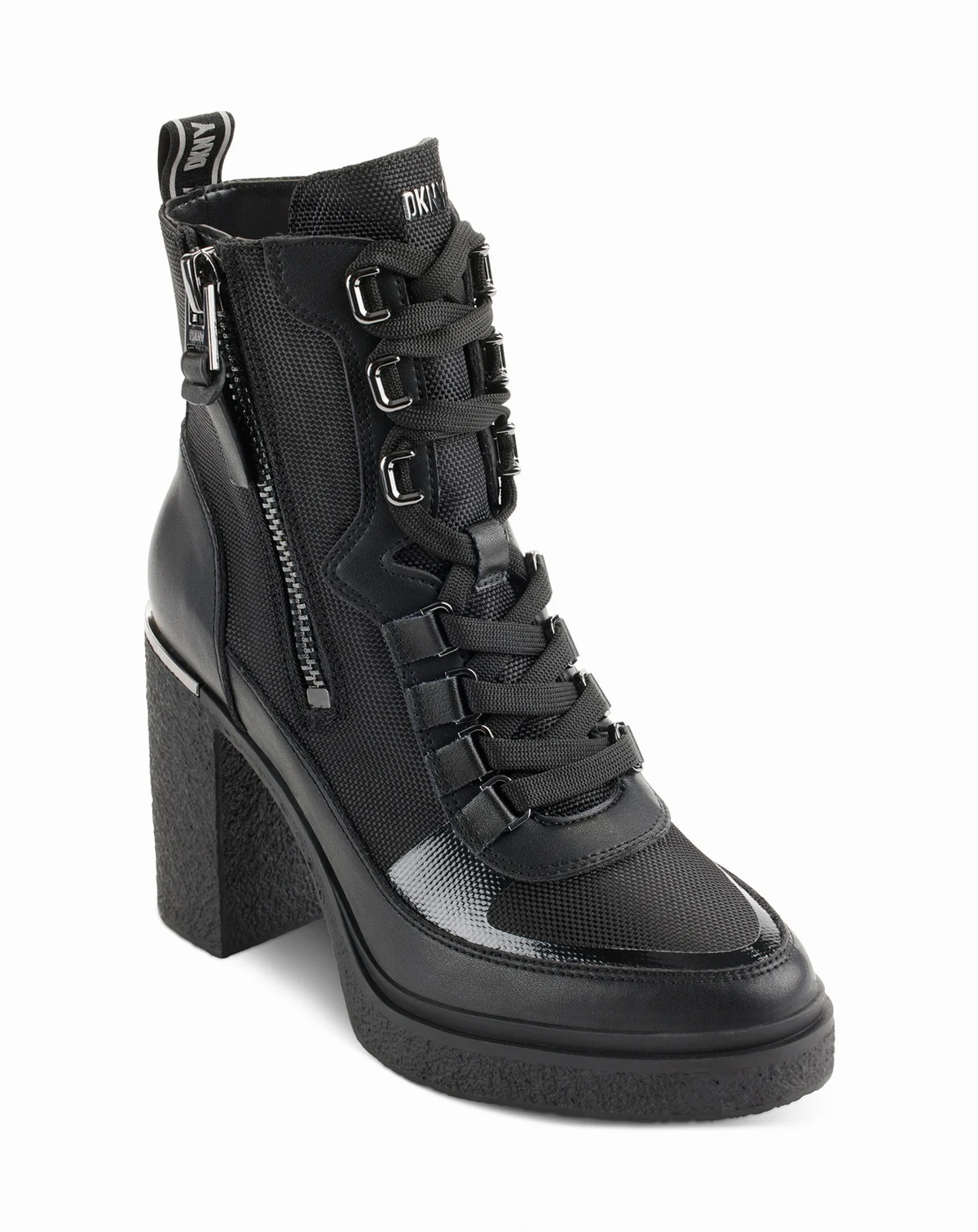 Women's Toia Lace-Up Zip Block Heel Booties
