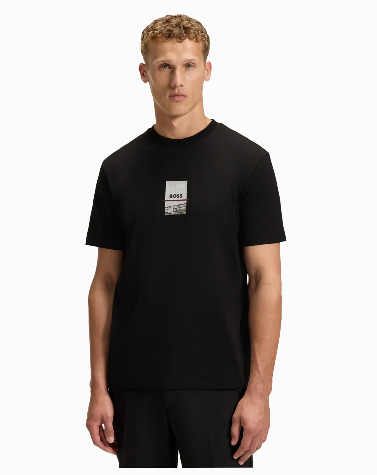 Men's Stretch Cotton Print Relaxed-Fit T-Shirt
