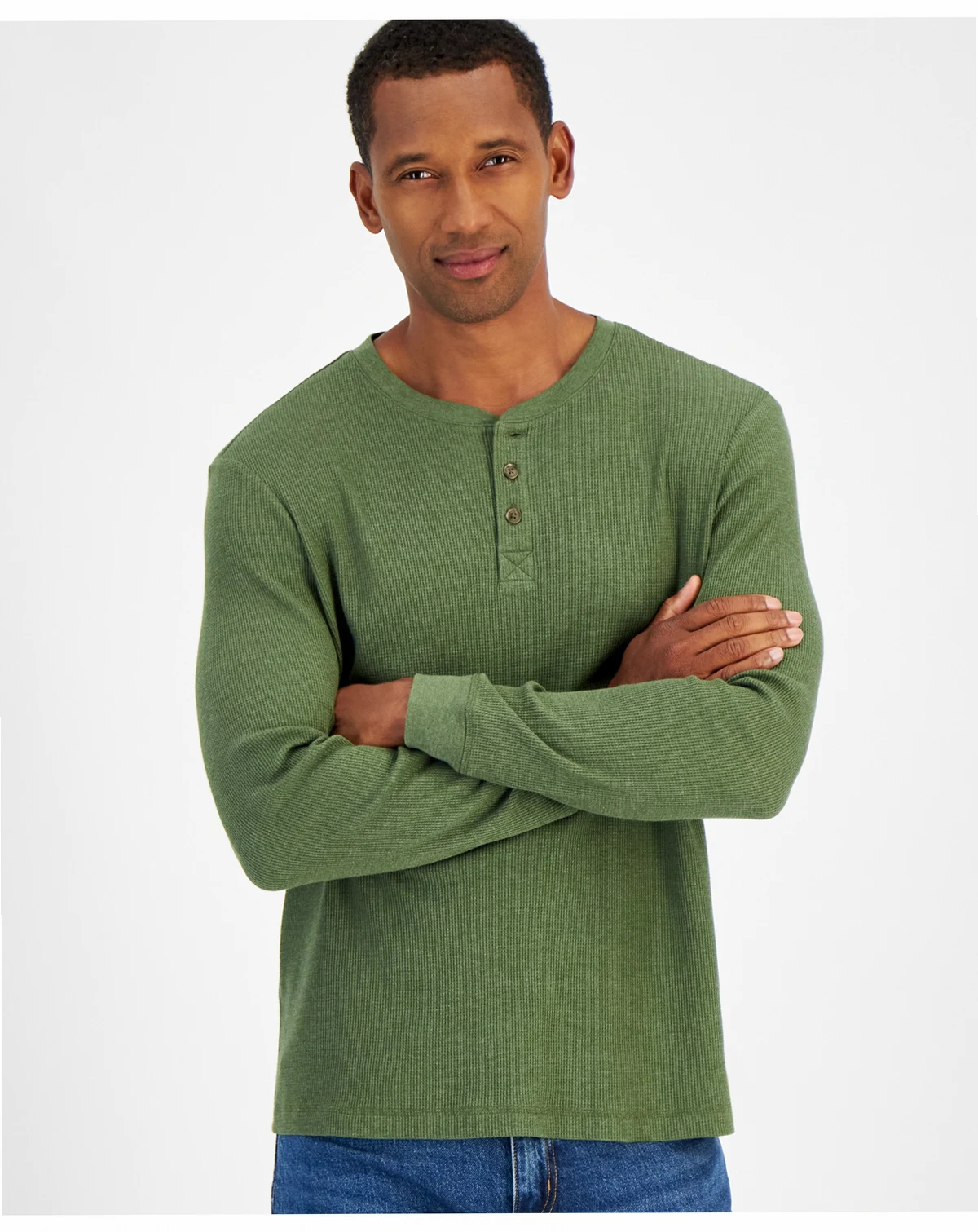 Men's Thermal Long Sleeve Henley, Created for Macy's