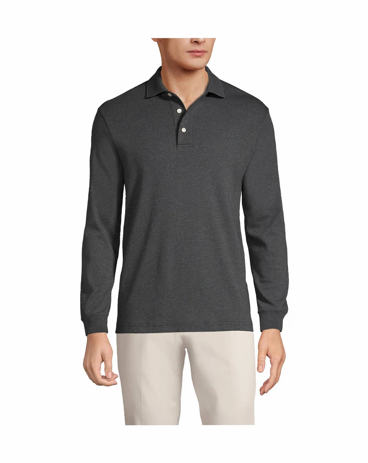 Big & Tall Long Sleeve Cotton Supima Polo Shirt