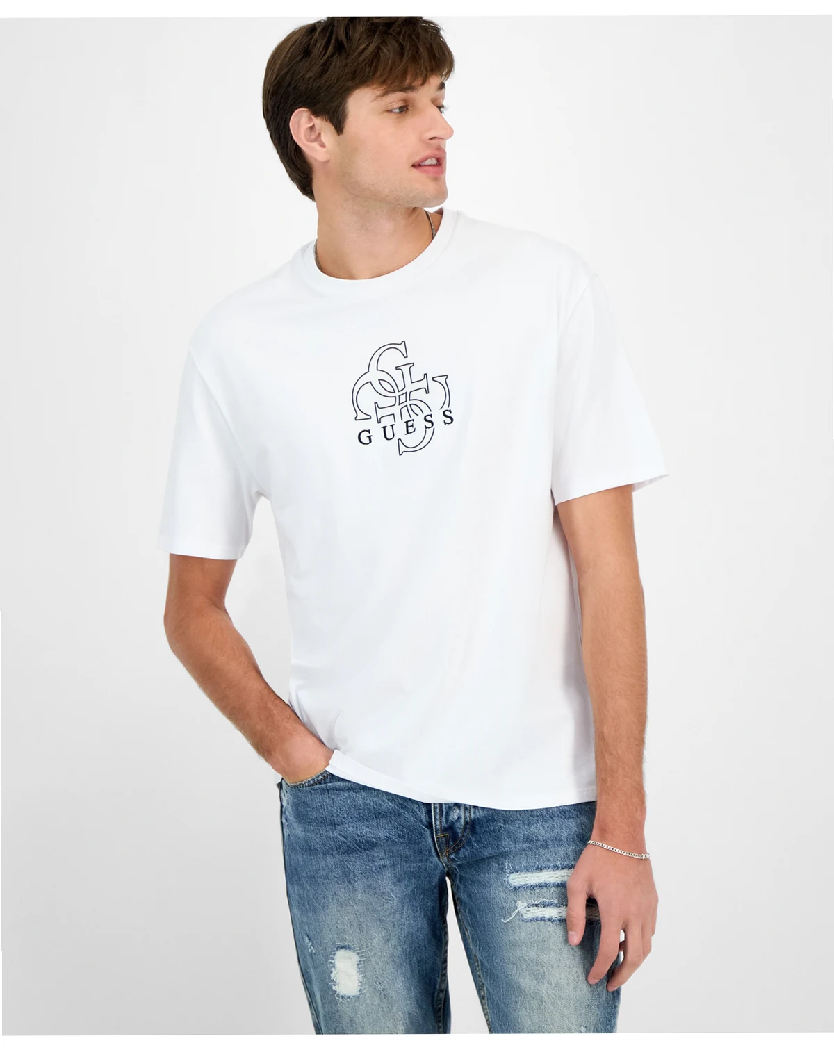 Men's Quattro G Relaxed Fit Short Sleeve Crewneck Graphic T-Shirt