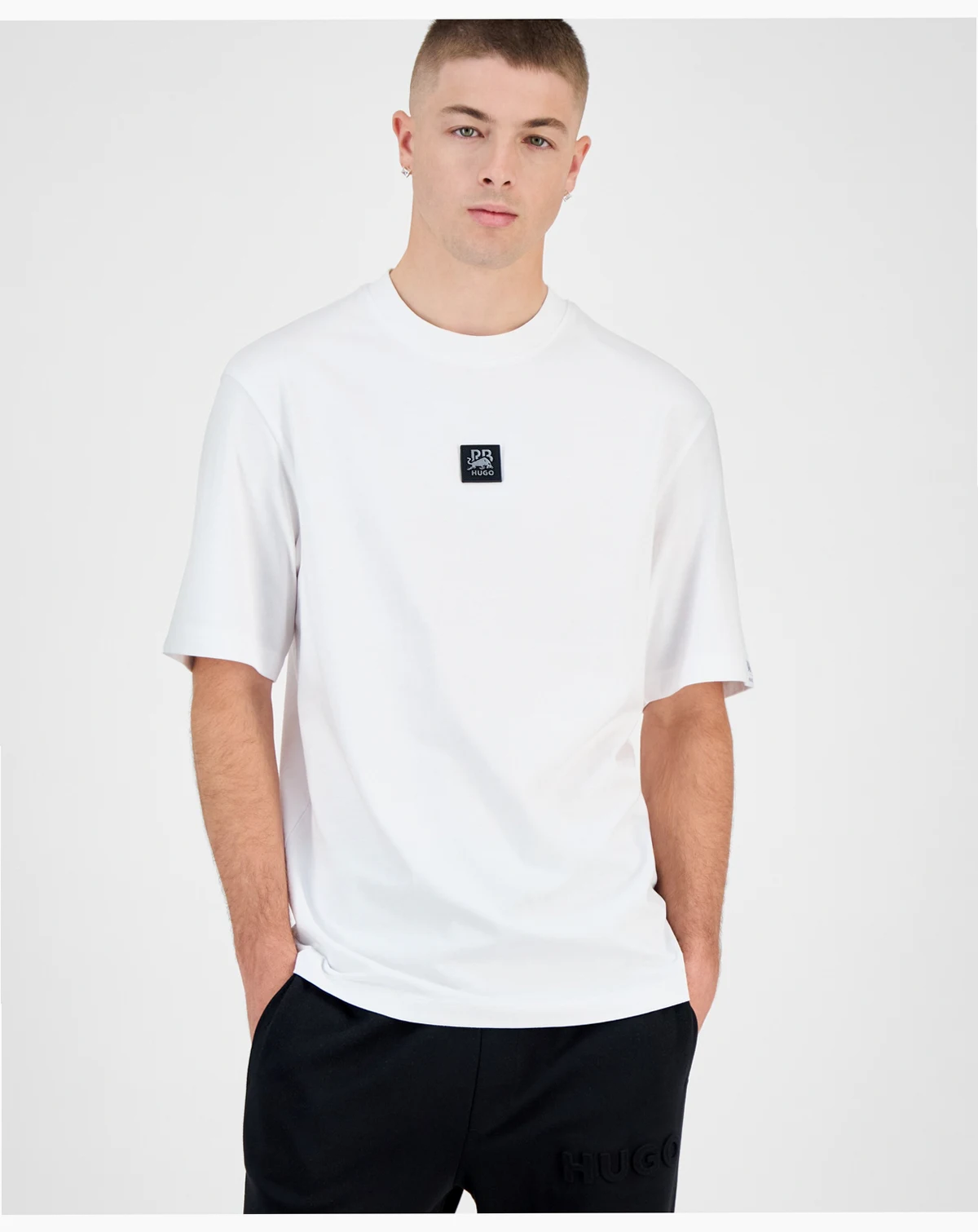 Racing Bulls x HUGO Men's Dogos Relaxed-Fit Crewneck T-Shirt