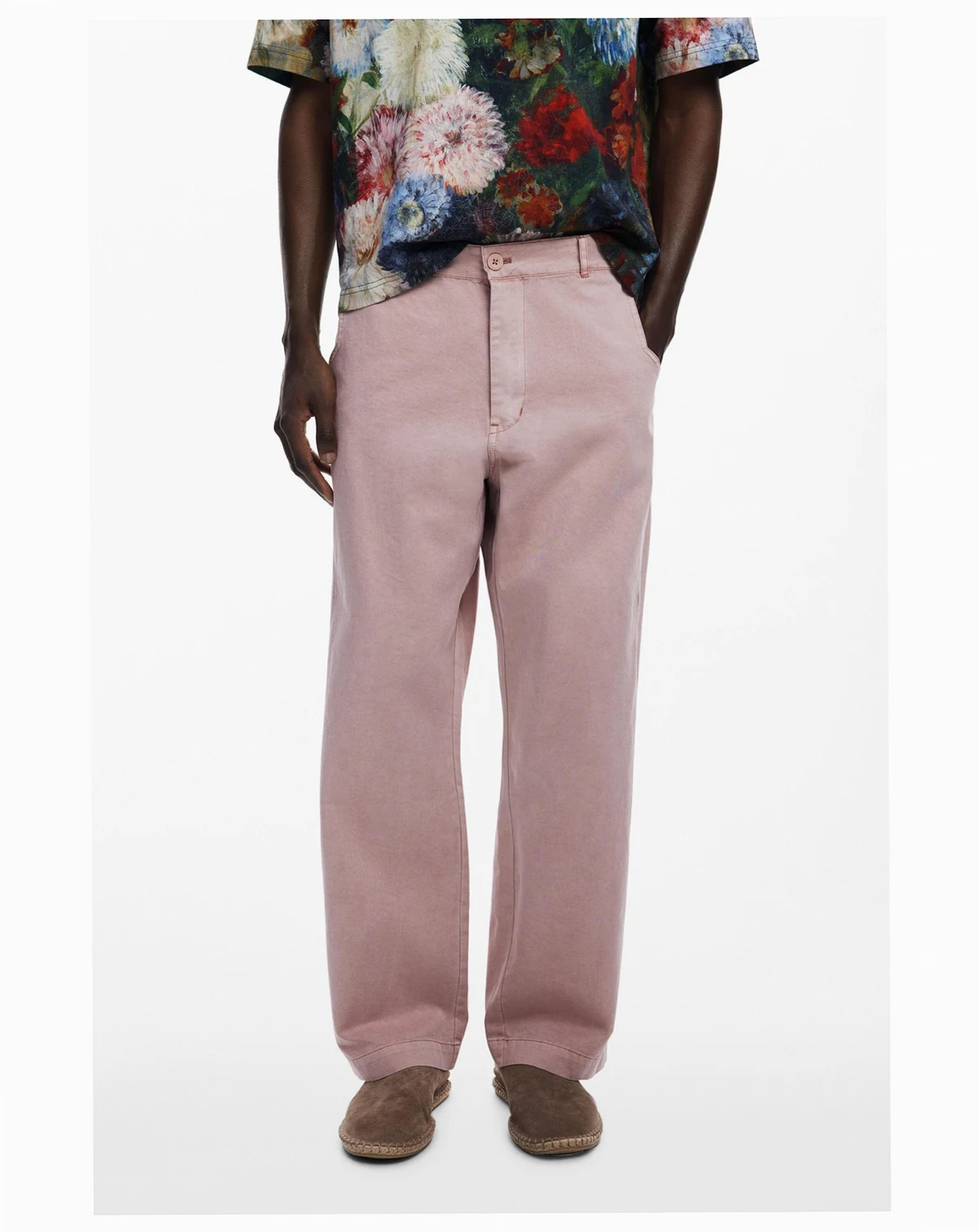 Men's Long pants with topstitching