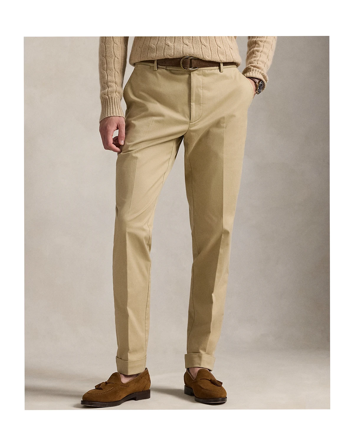 Men's Stretch Chino Suit Trousers
