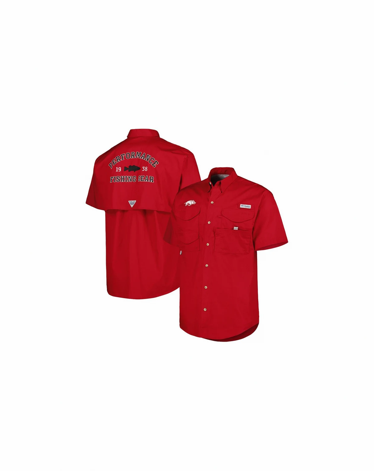 Men's Cardinal Arkansas Razorbacks Bonehead Button-Up Shirt