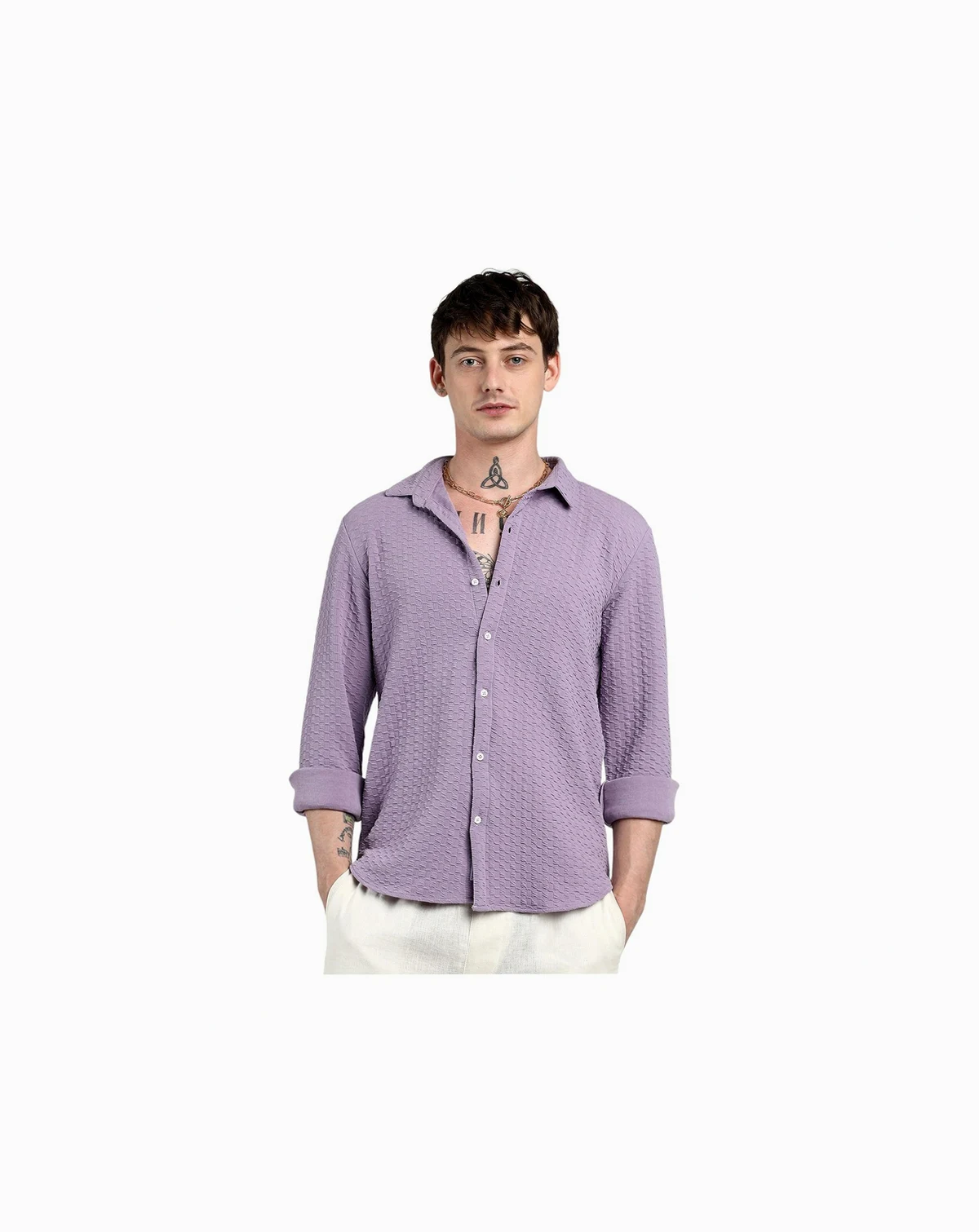 Men's Lilac Ripple Box Shirt