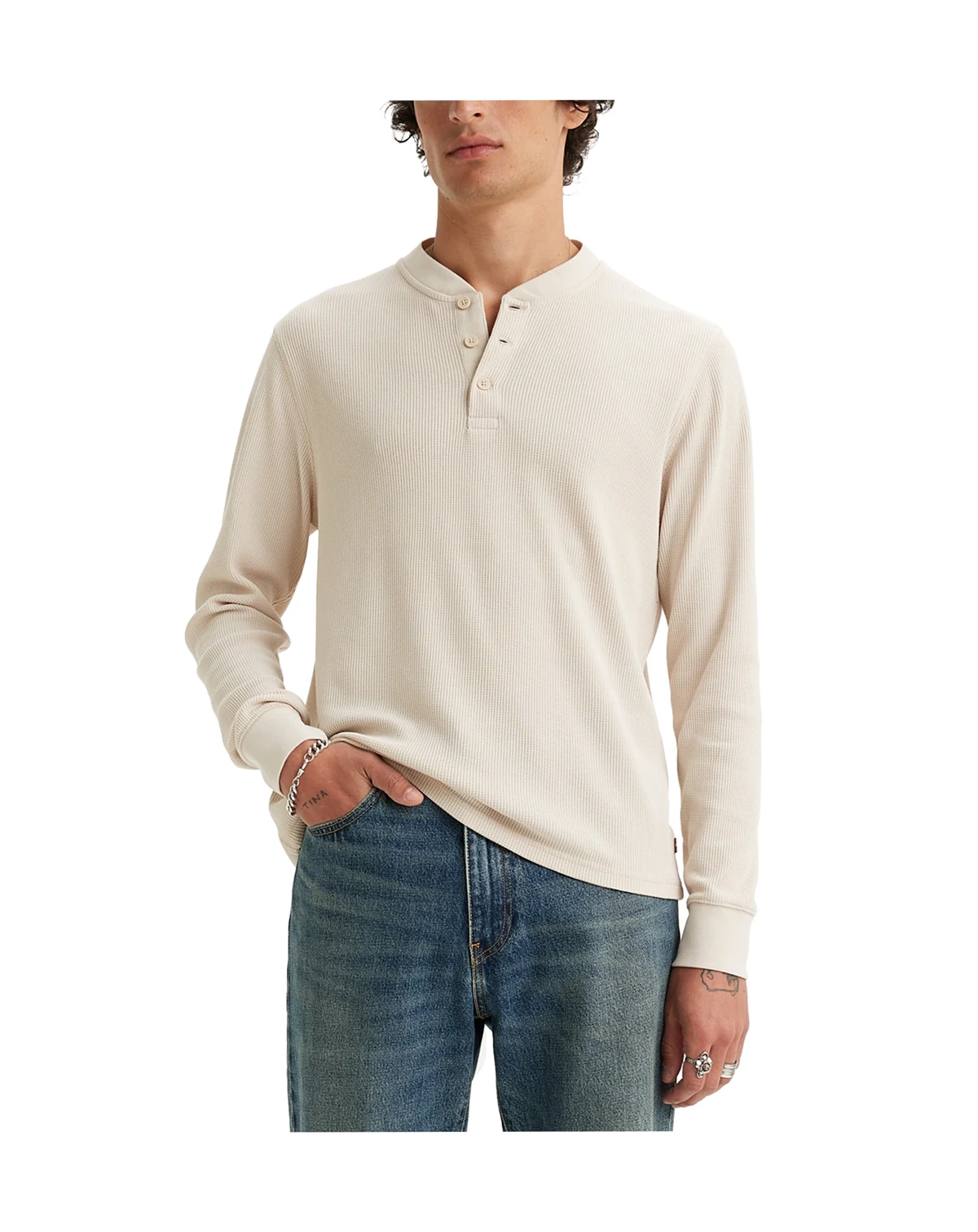 Levis Men's Long-Sleeve Thermal Henley Shirt