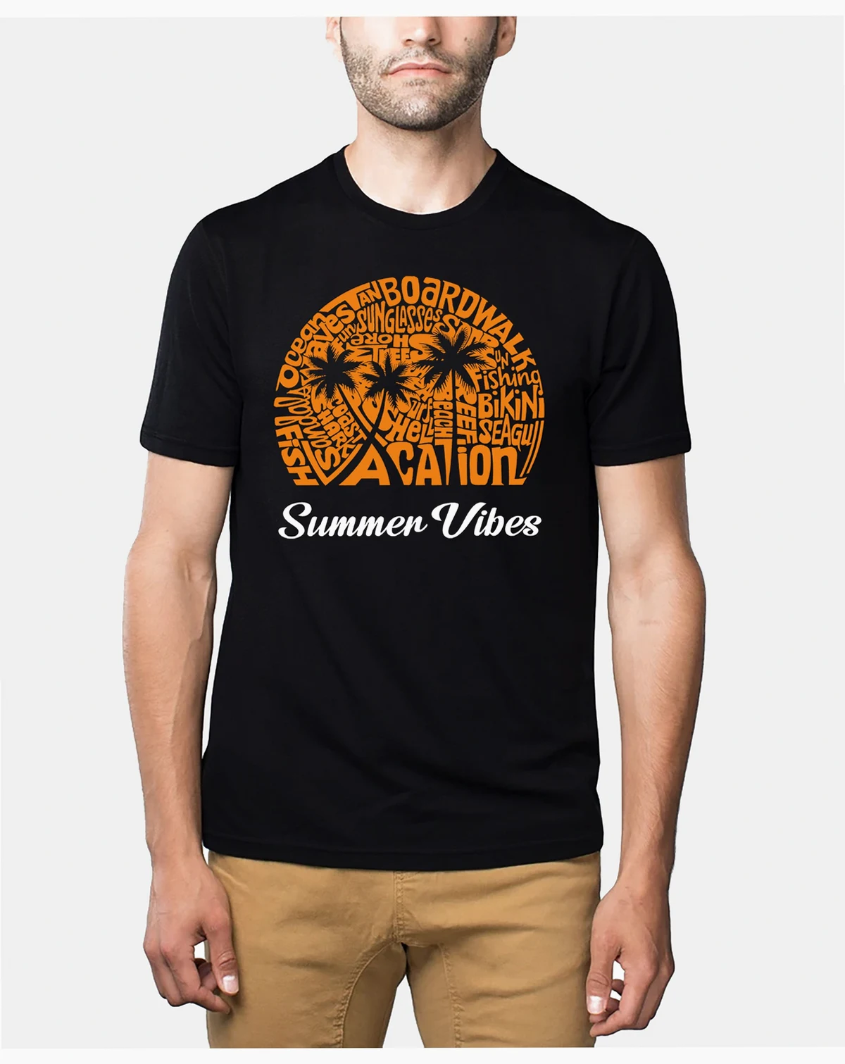 Men's Summer Vibes Premium Blend Word Art T-Shirt