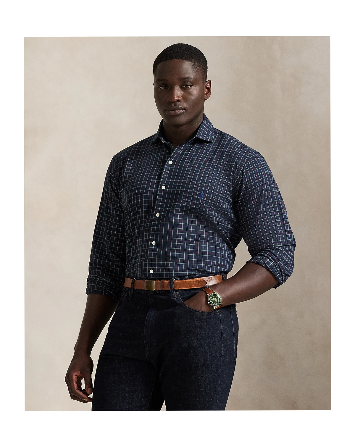 Men's B&T Long Sleeve Brushed Twill Shirt