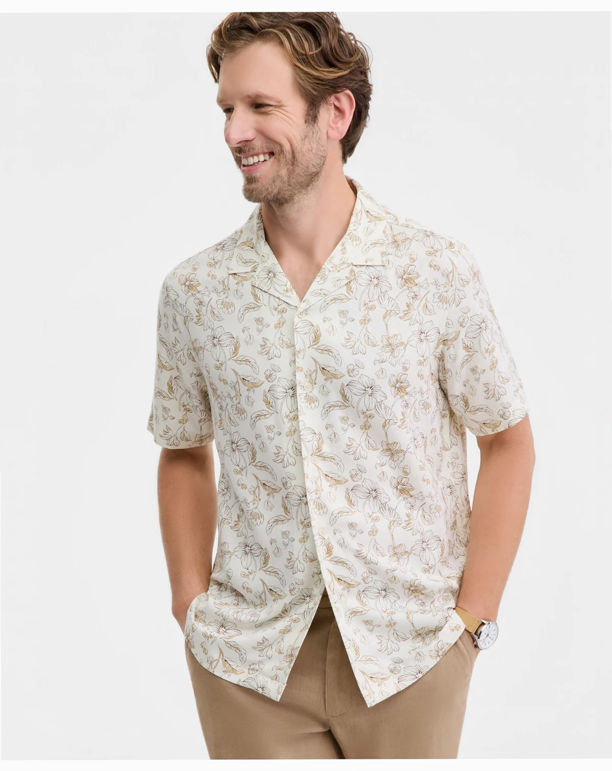 Men's Jack Line Printed Short-Sleeve Shirt, Macy's Exclusive