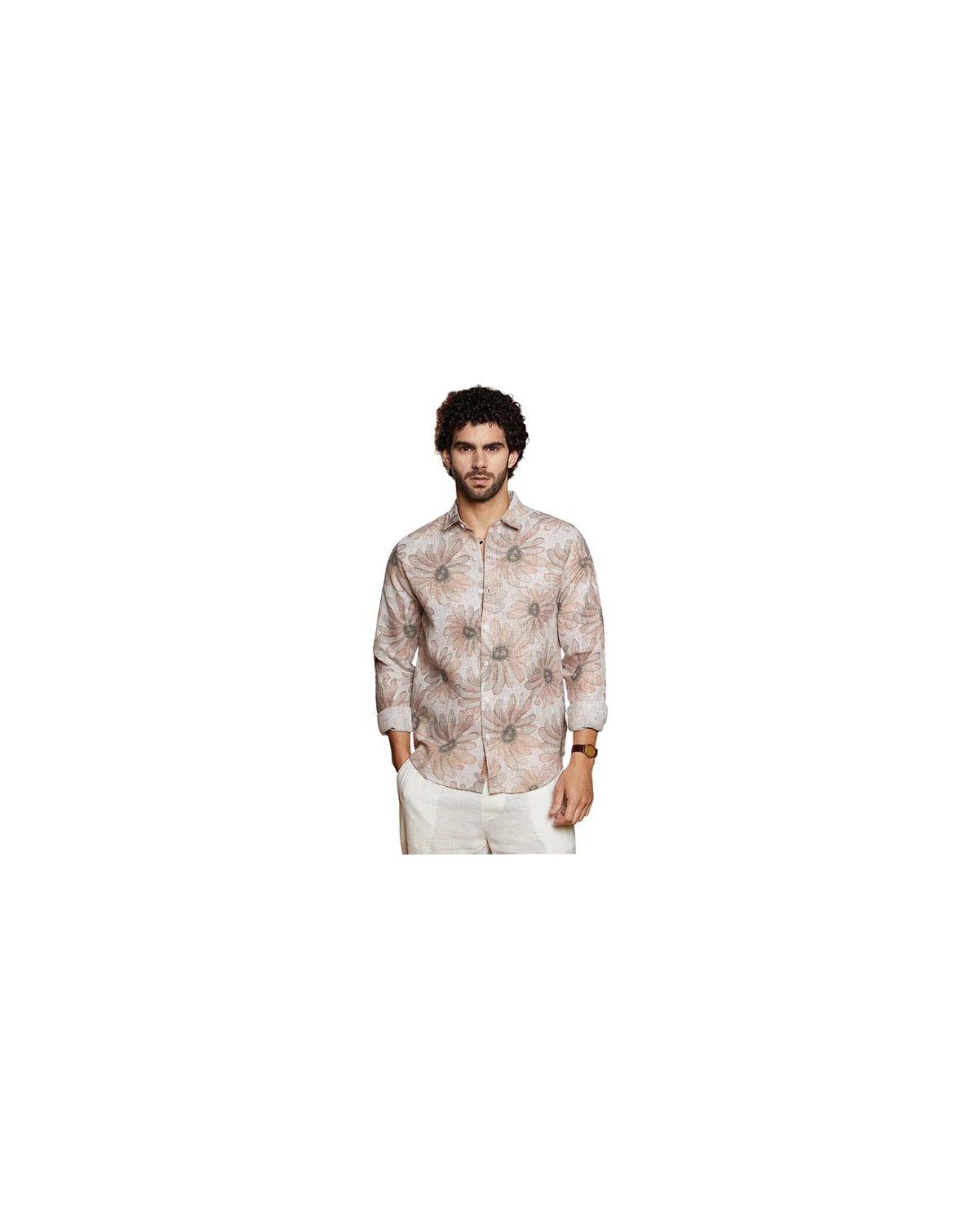 Men's Chesntnut Brown Gloomy Daisy Shirt